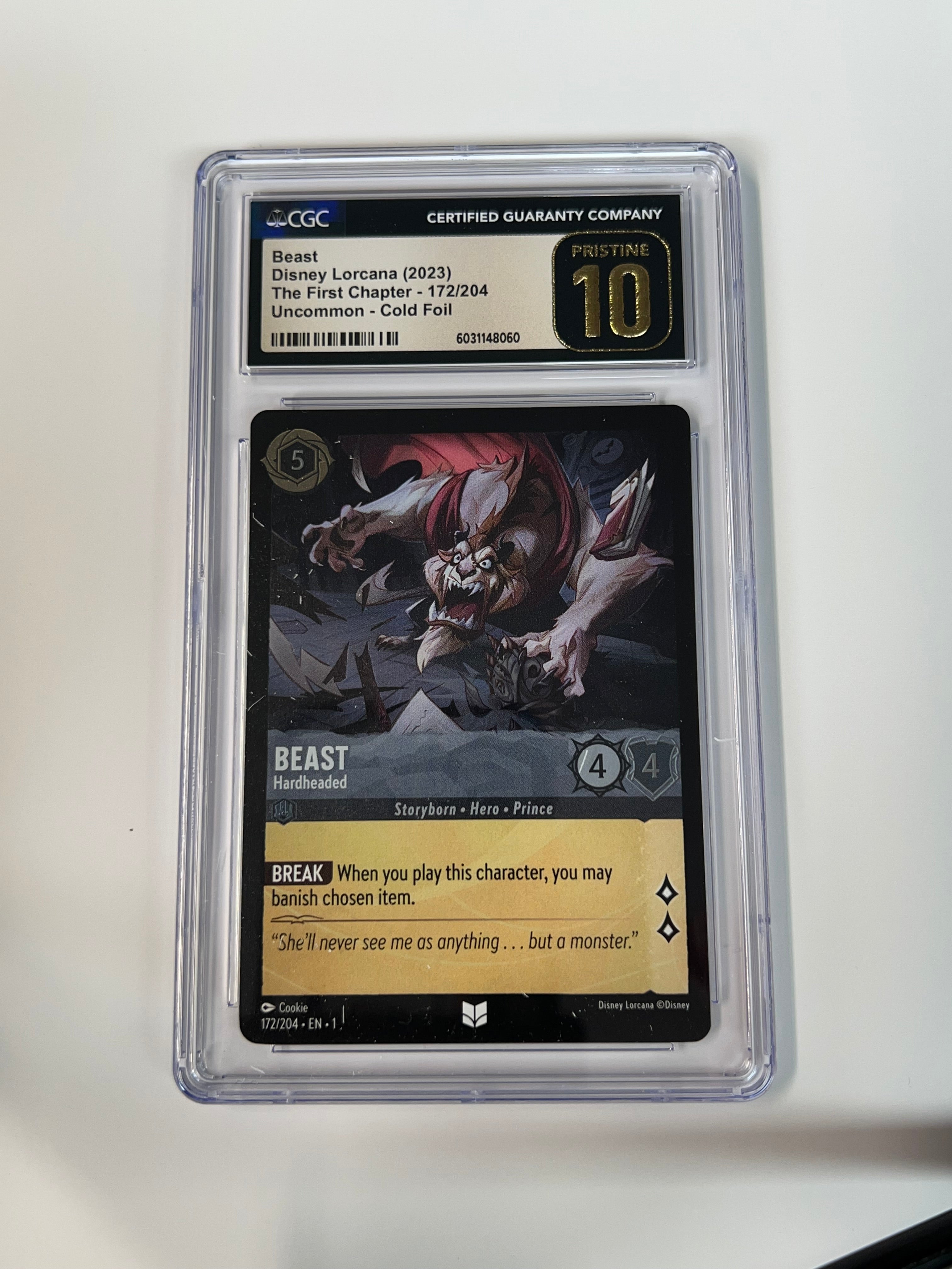2023 Disney Lorcana Beast 172/204 CGC Pristine 10