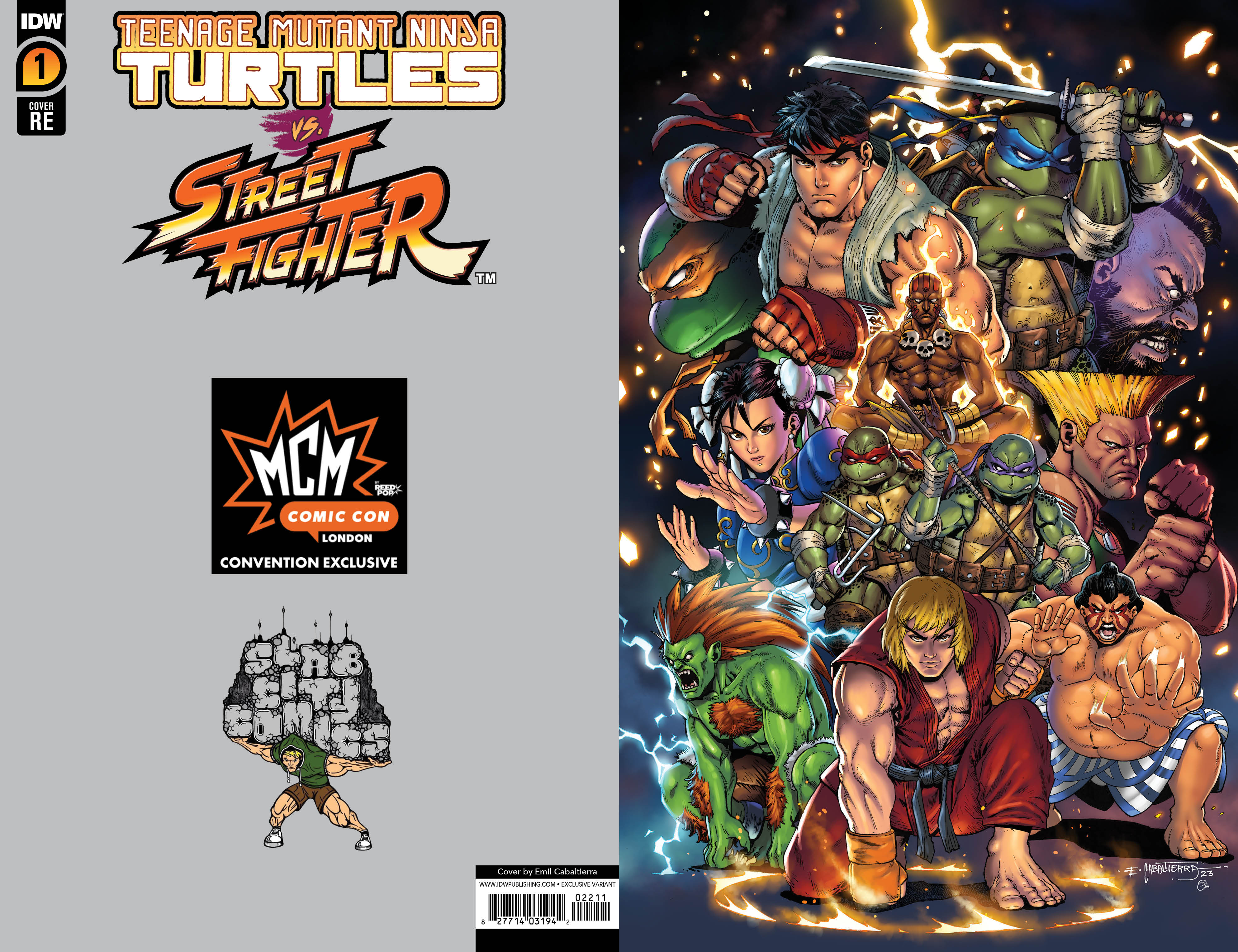 TMNT vs Streetfighter #1 Emil Cabaltierra Virgin Exclusive Variant - Slab City Comics
