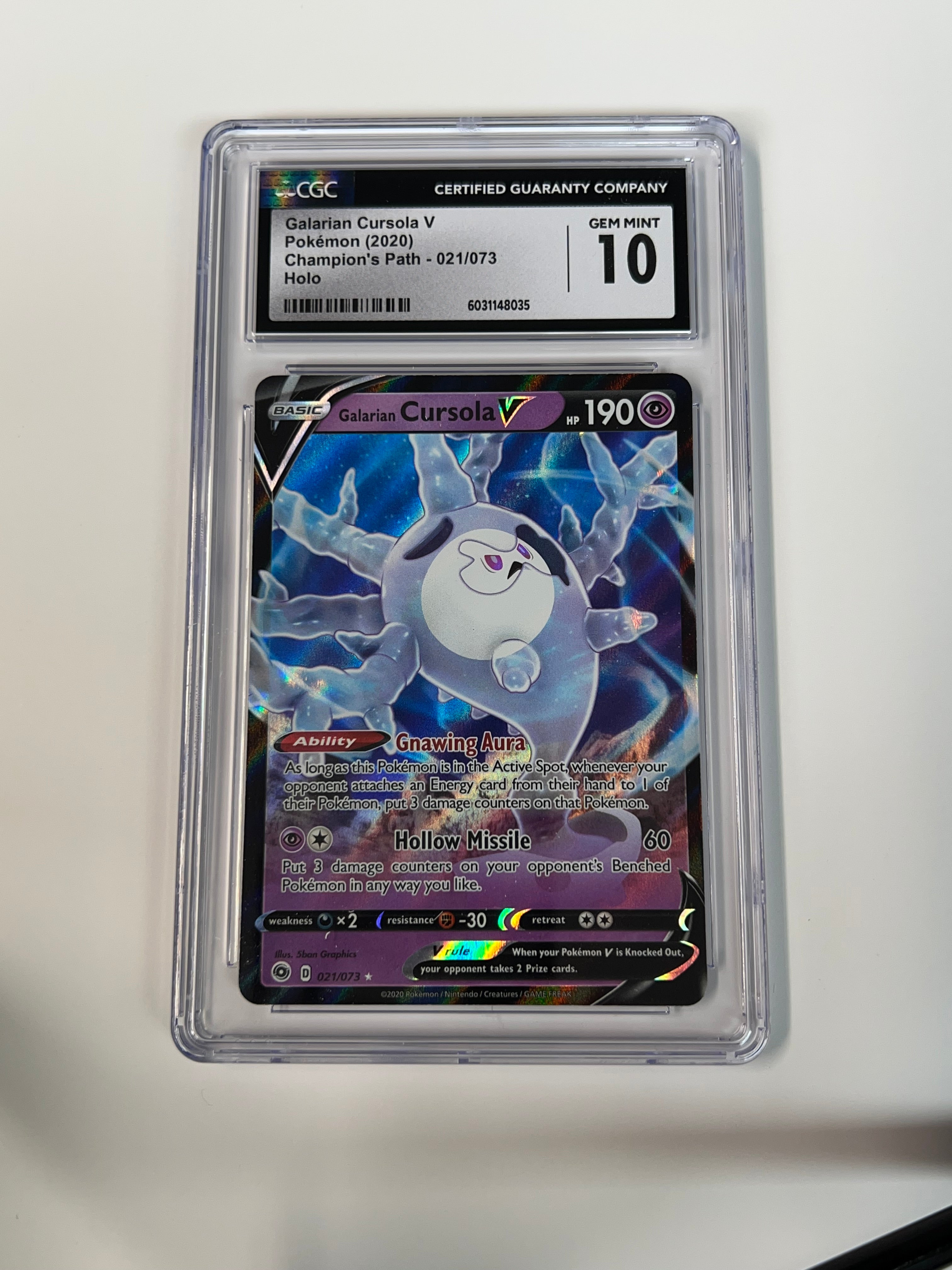Galarian Cursola V Champion's Path CGC 10