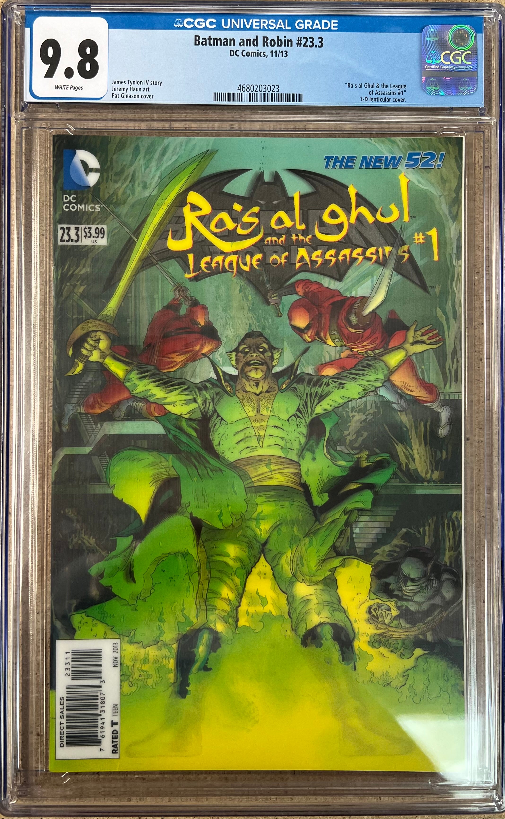 Batman and Robin #23.3 Lenticular Cover CGC 9.8