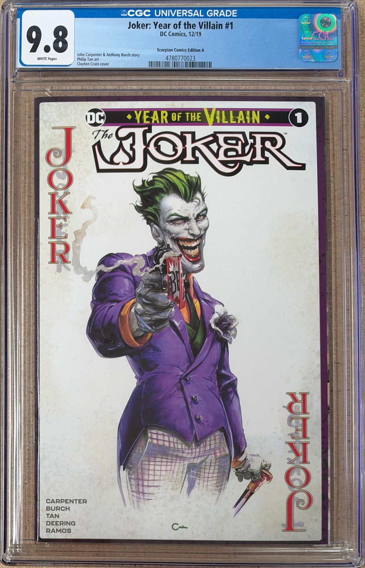 Joker: Year of the Villain #1 Crain Variant CGC 9.8