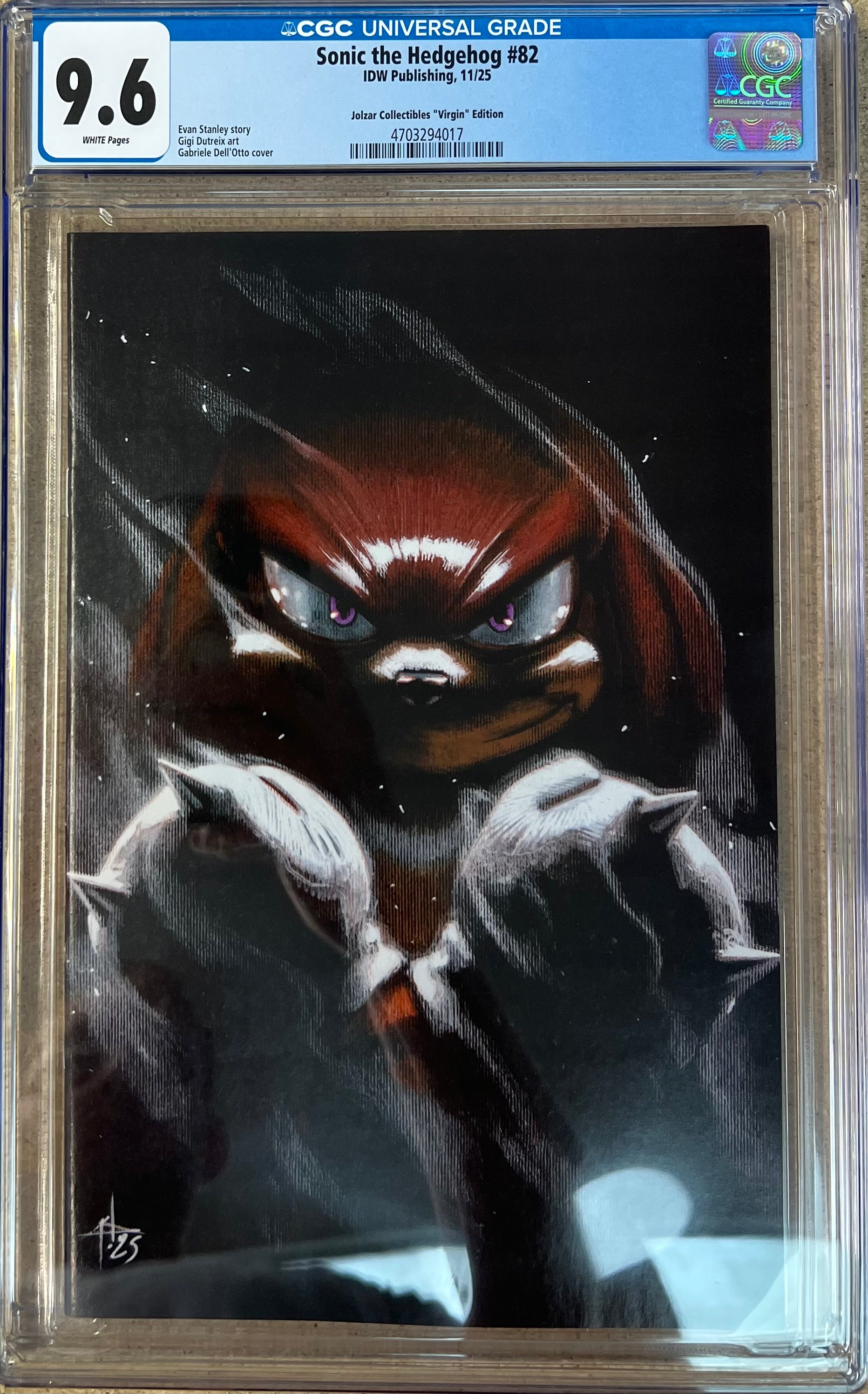 Sonic The Hedgehog #82 Dell Otto Virgin Variant CGC 9.6