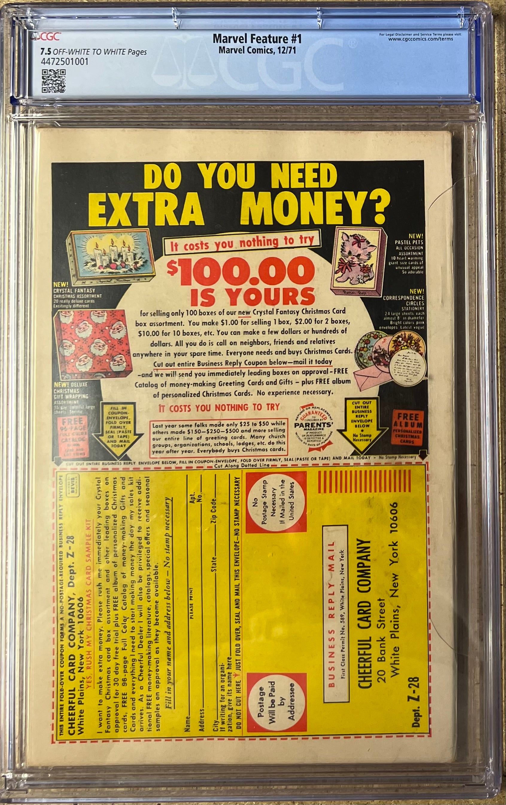 Marvel Feature #1 CGC 7.5