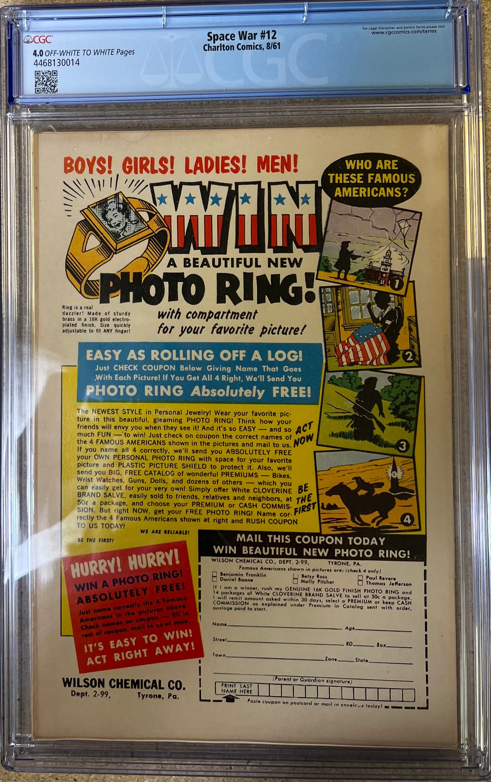 Space War #12 CGC 4.0