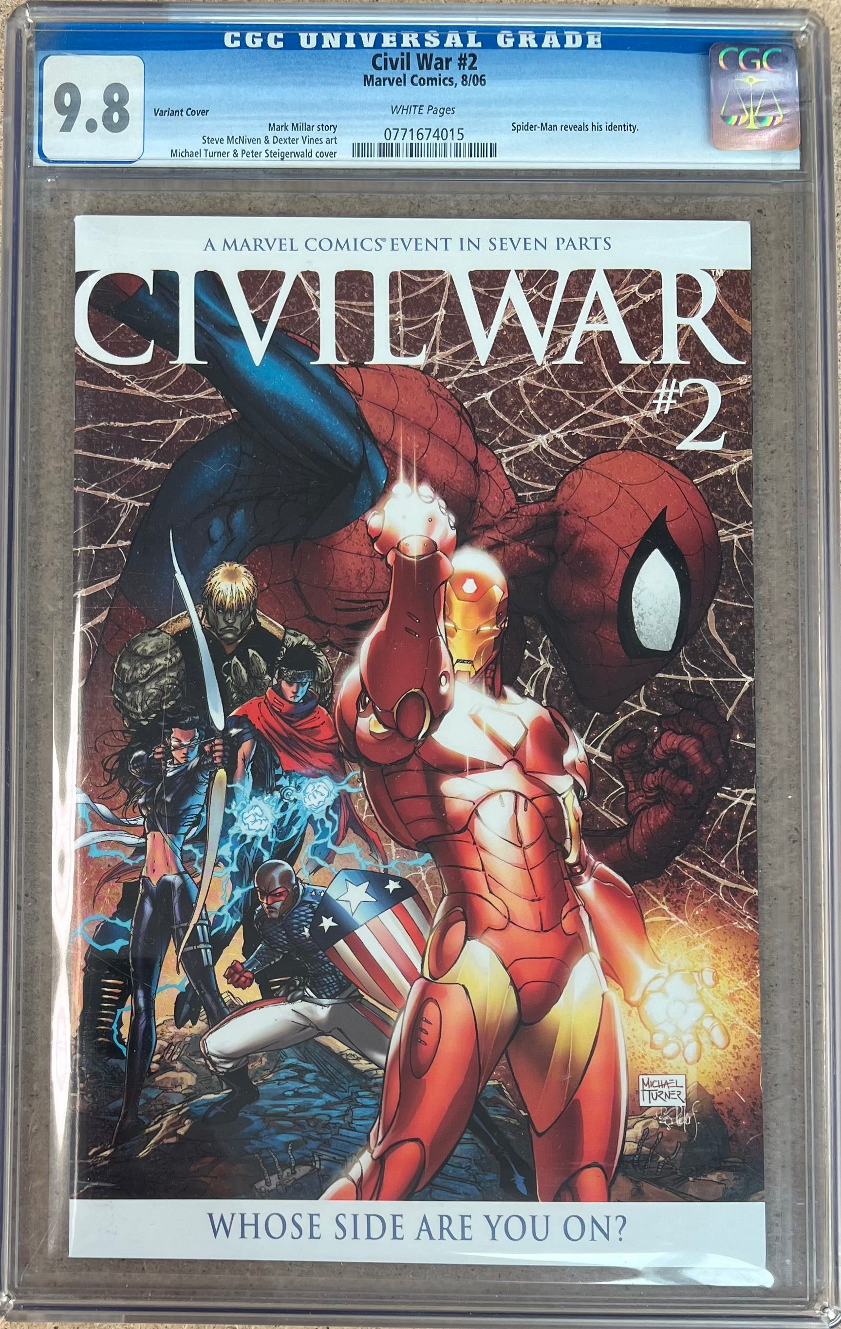 Civil War #2 Variant CGC 9.8