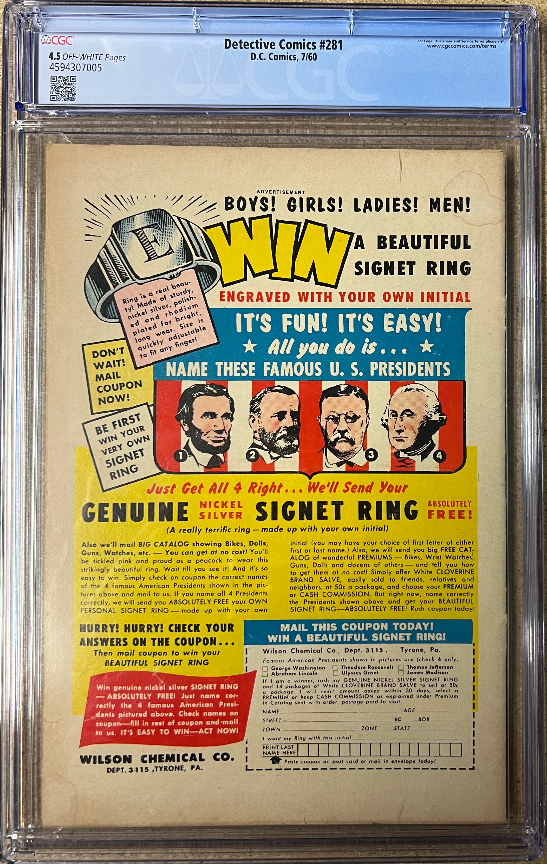 Detective Comics #281 CGC 4.5