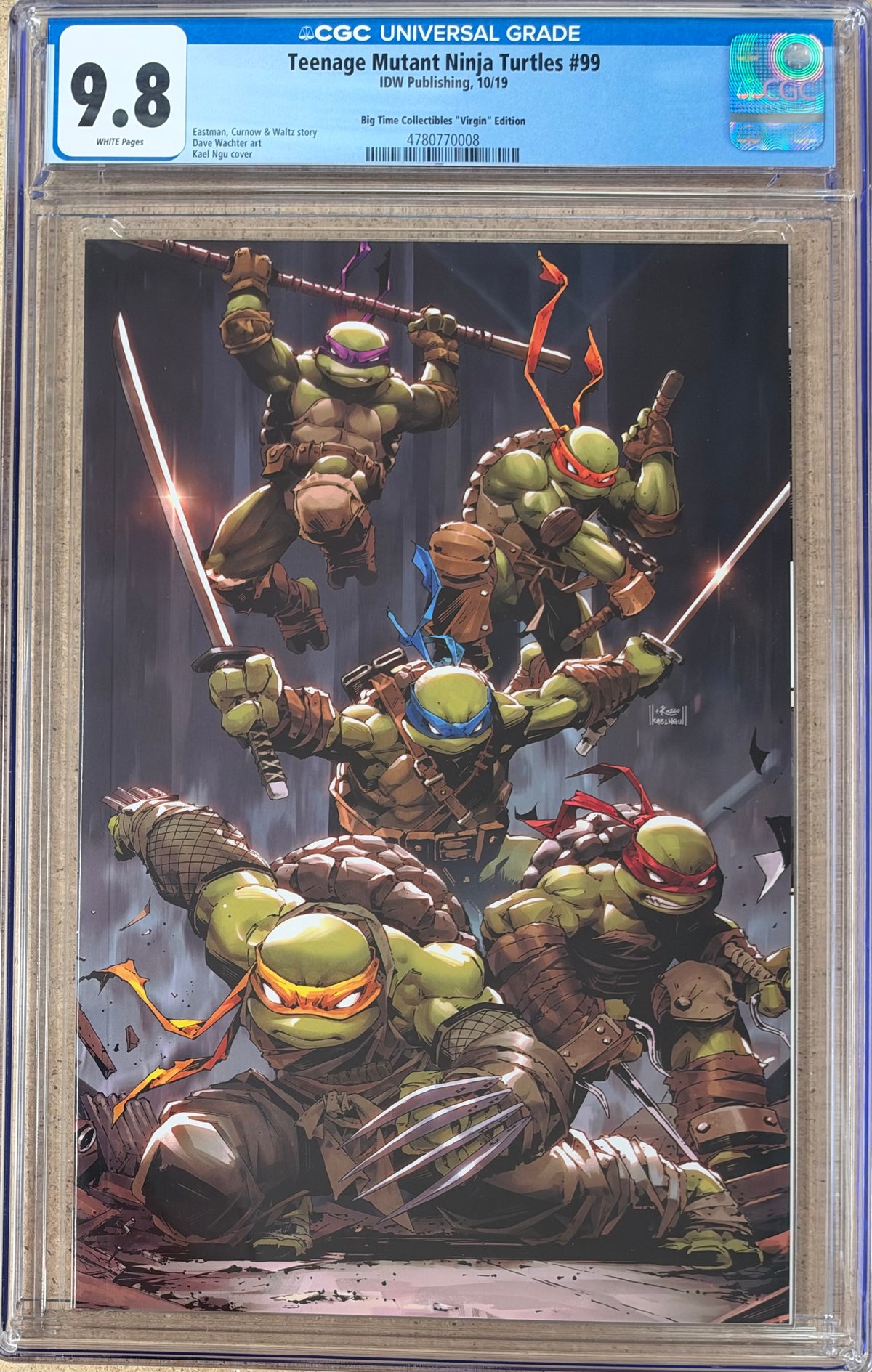 Teenage Mutant Ninja Turtles #99 Ngu Virgin Variant CGC 9.8