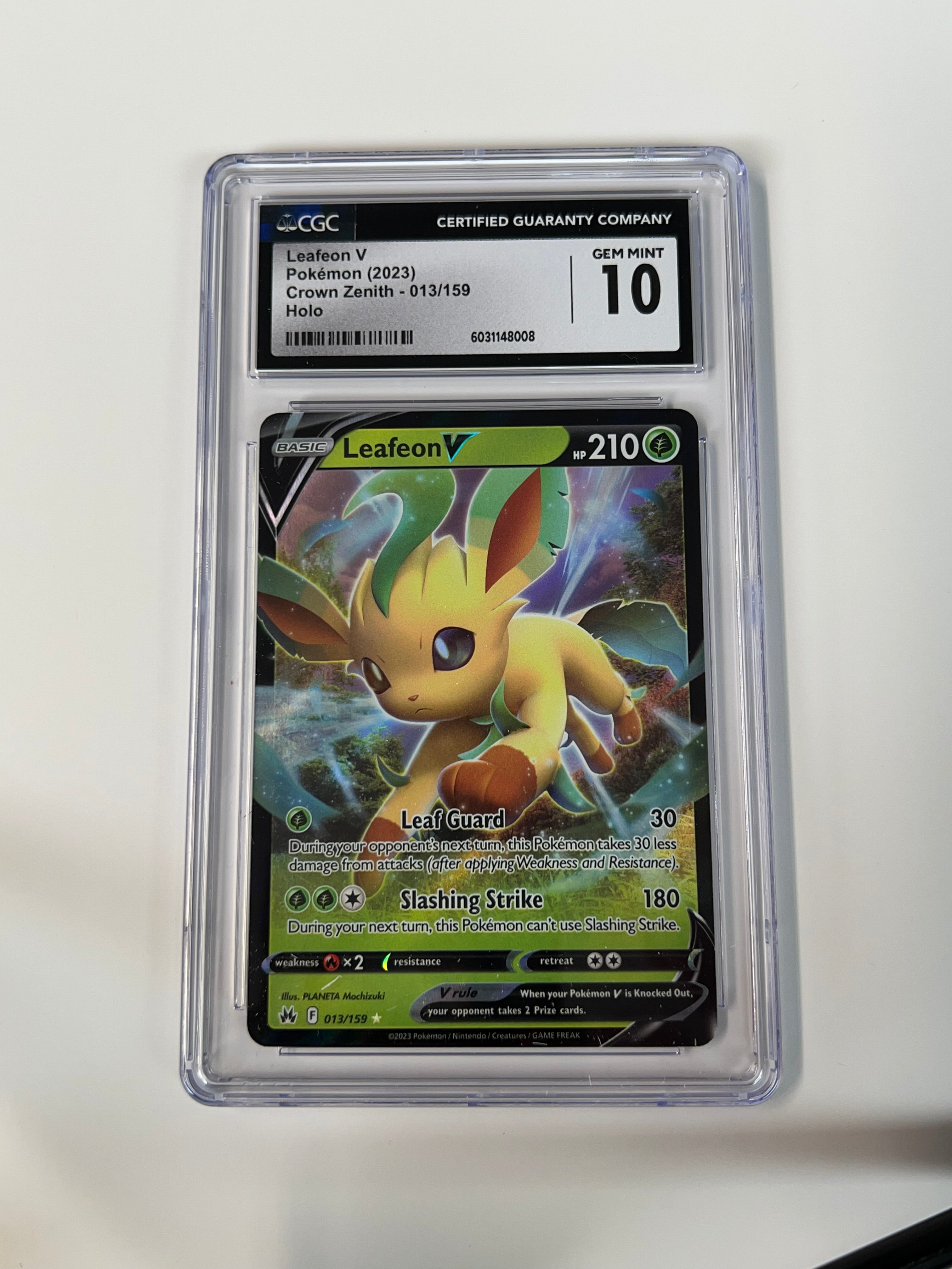 Leafeon V Crown Zenith CGC 10