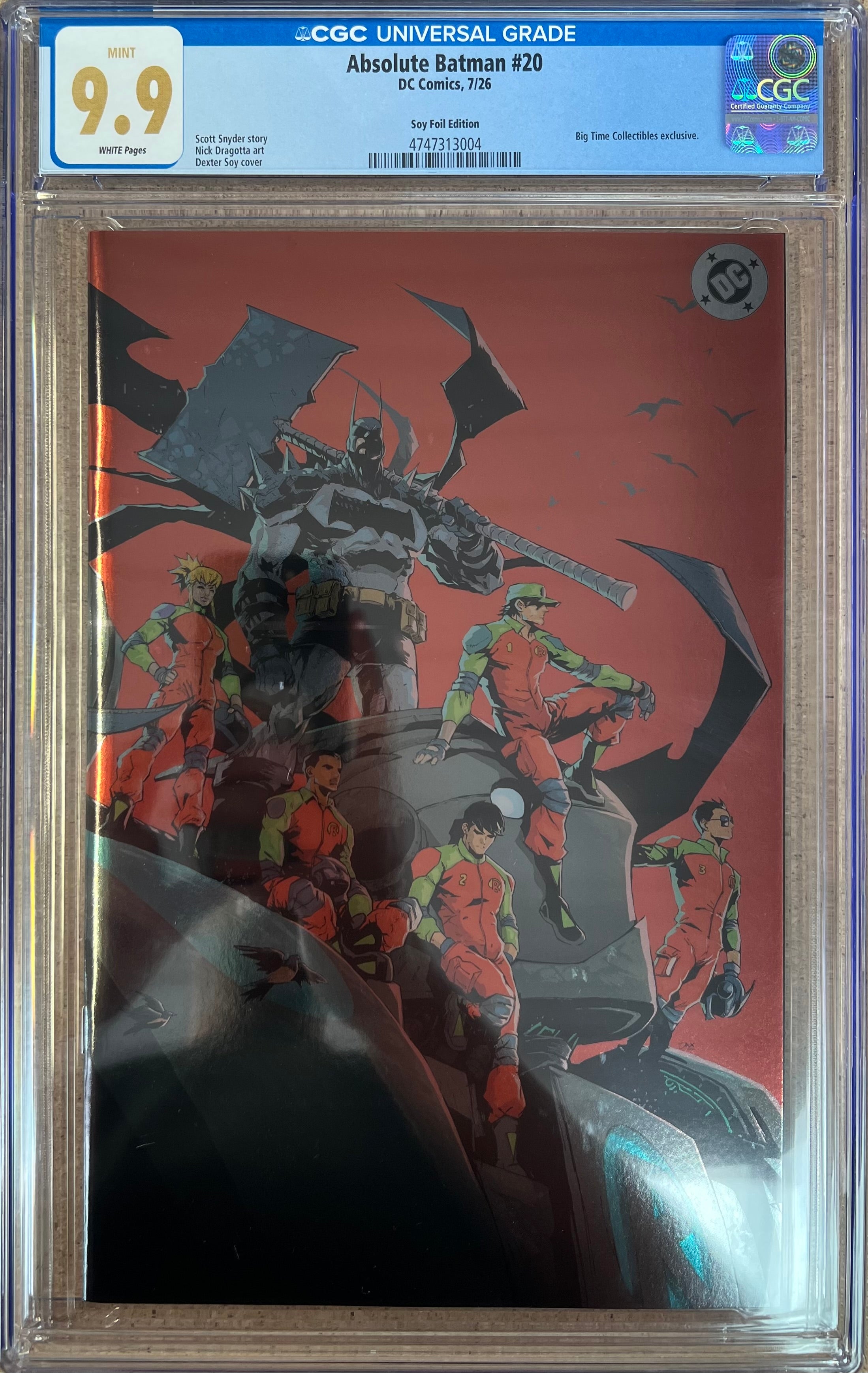 Absolute Batman #20 Soy Virgin Foil Variant CGC 9.9