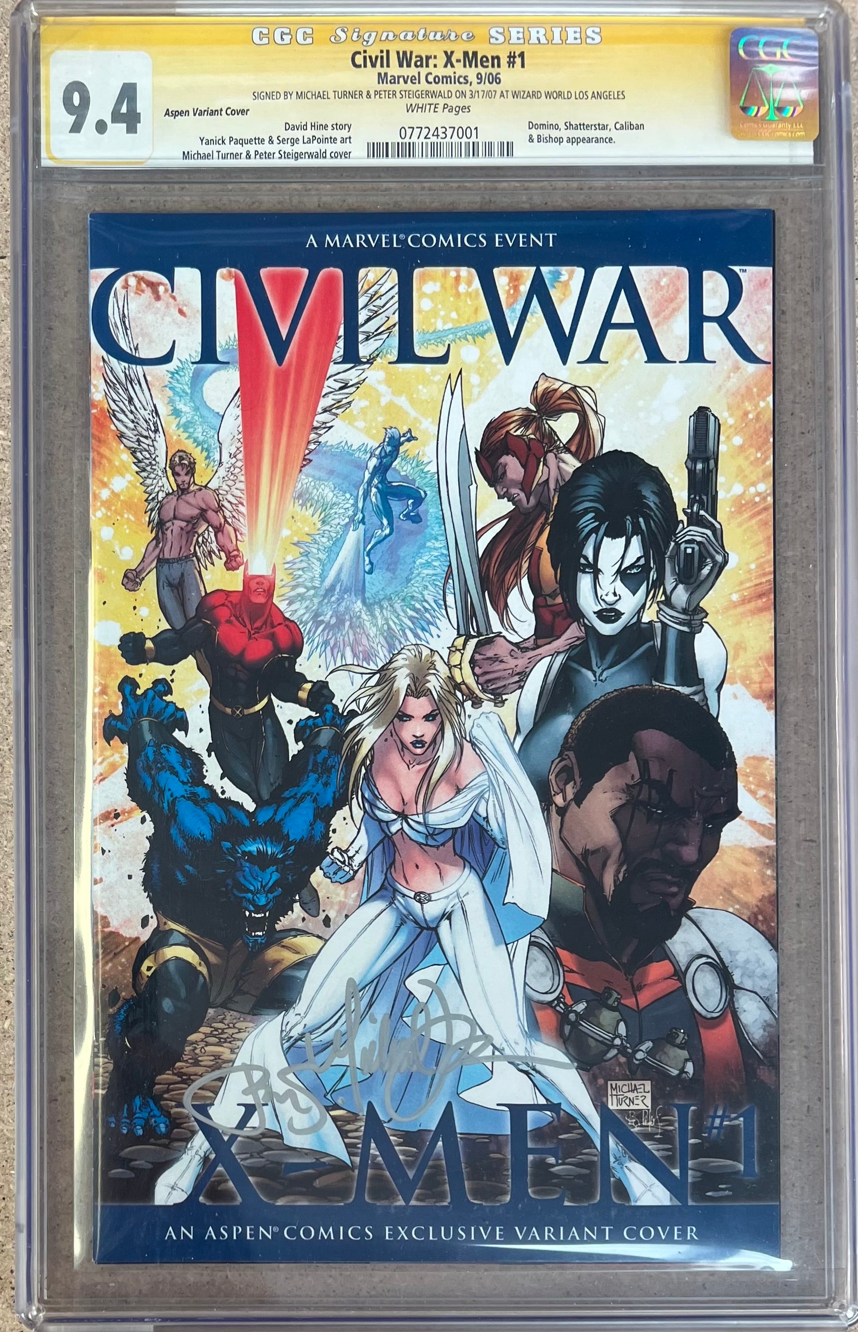 Civil War: X-Men #1 SS CGC 9.4