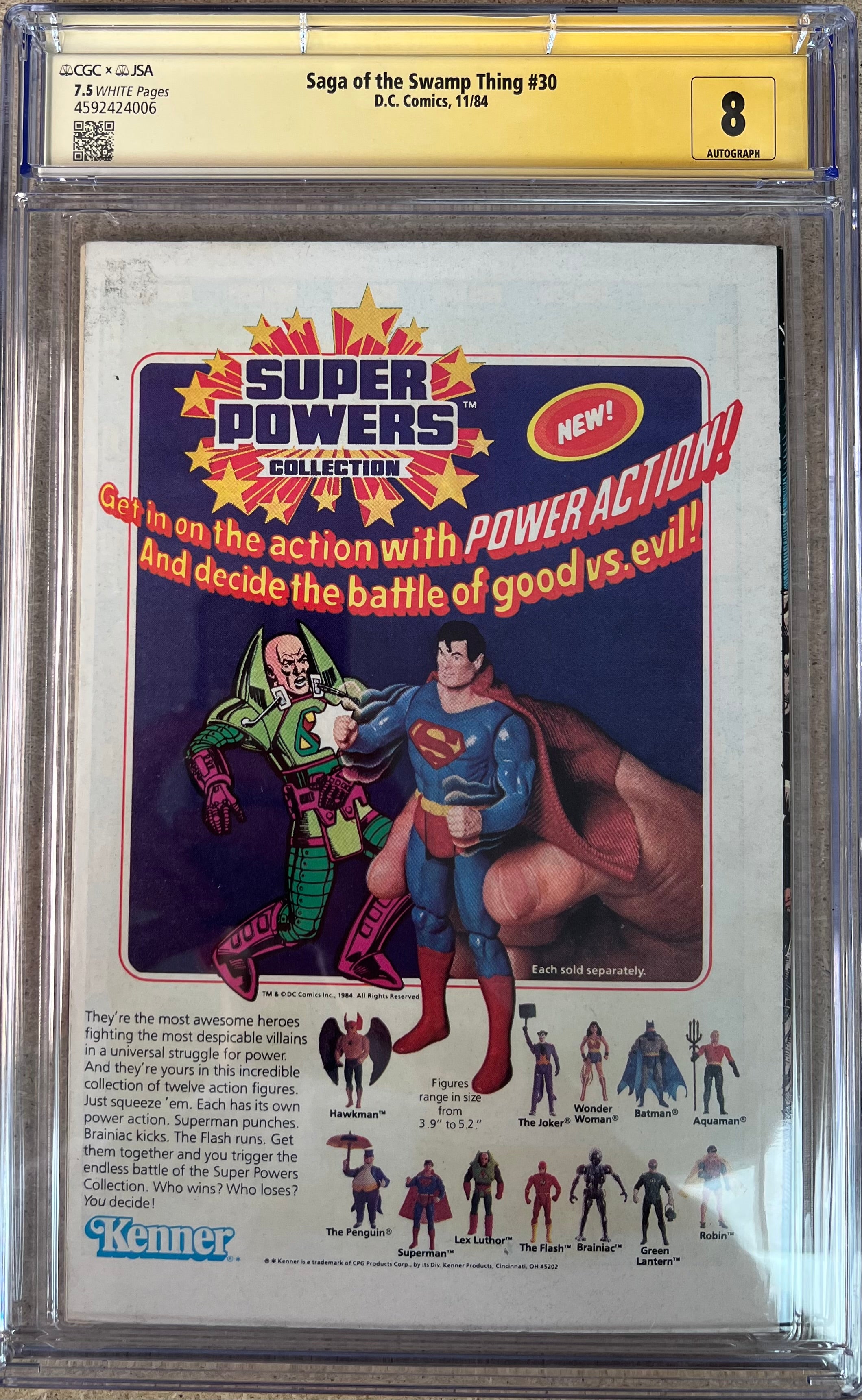 Saga Of The Swamp Thing #30 JSA X CGC 7.5