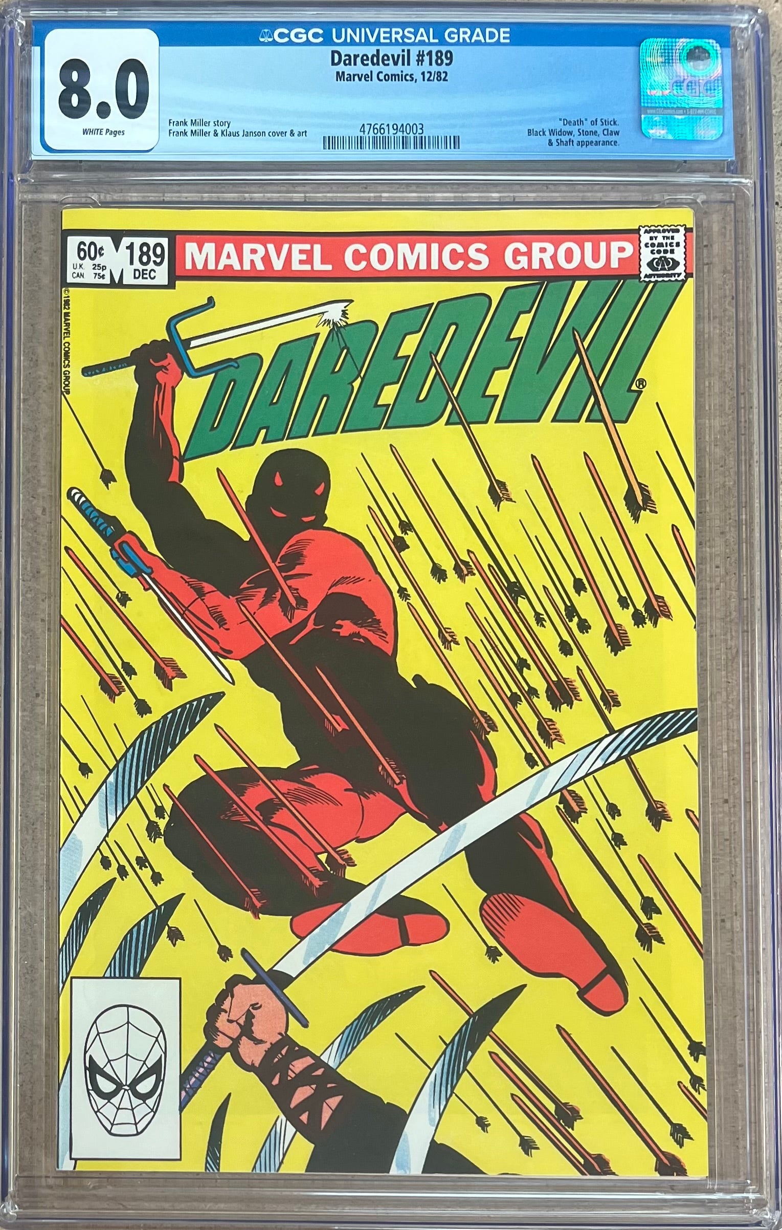 Daredevil #189 CGC 8.0