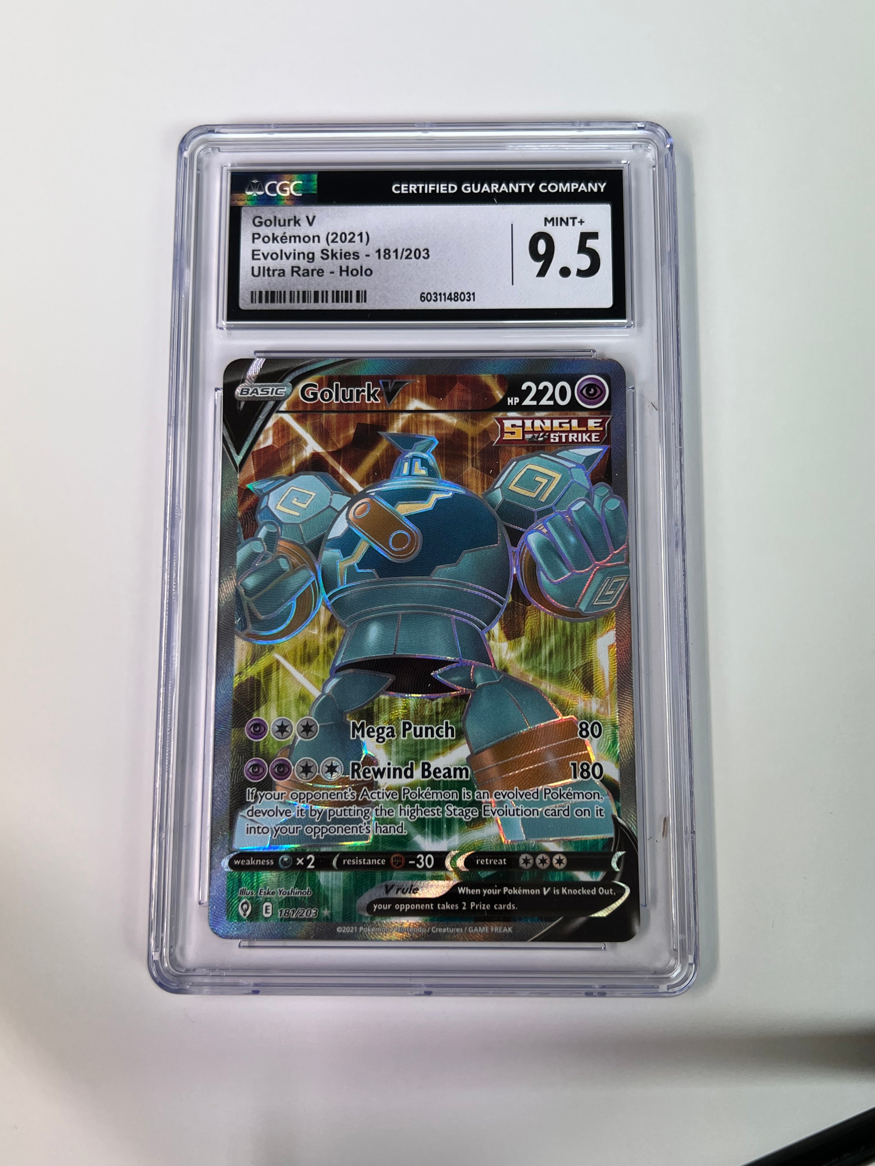 Golurk V Evolving Skies 181/203 CGC 9.5