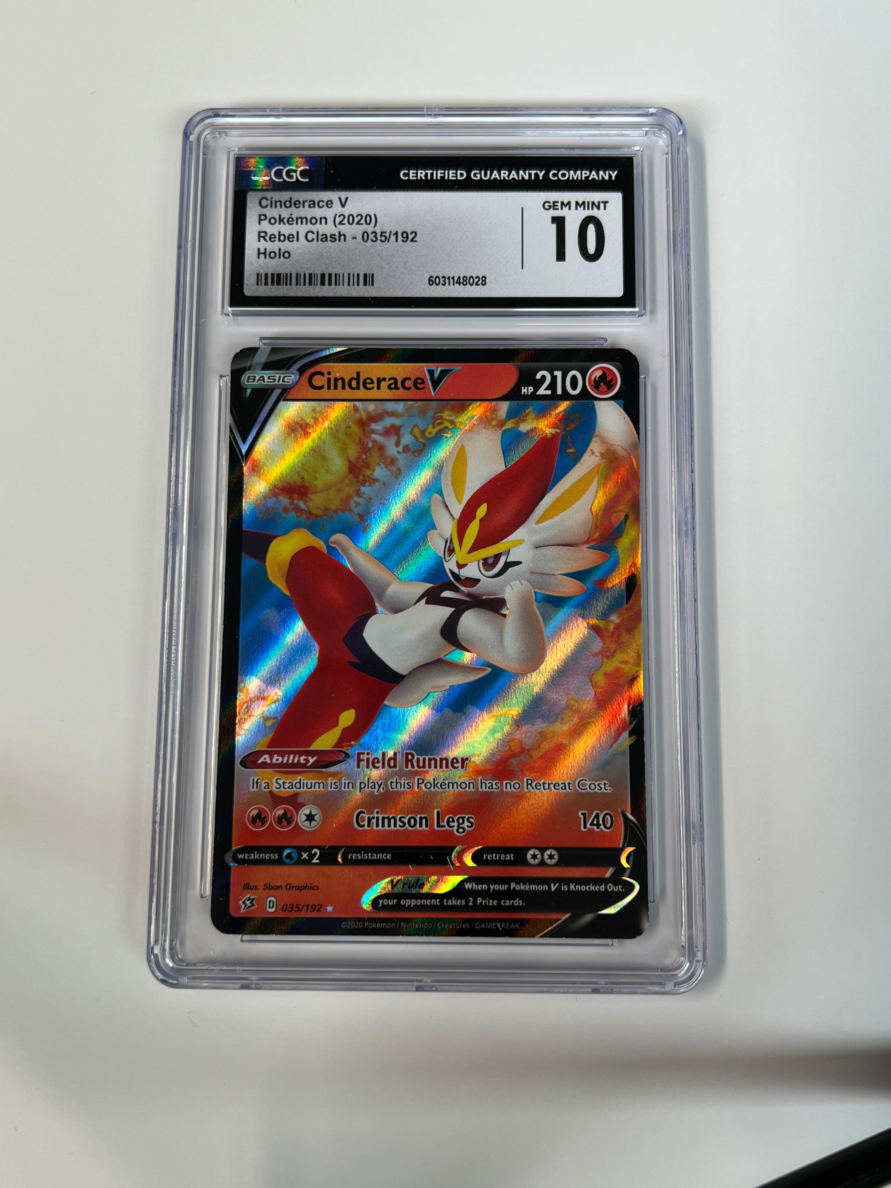Cinderace V Rebel Clash 035/192 CGC 10