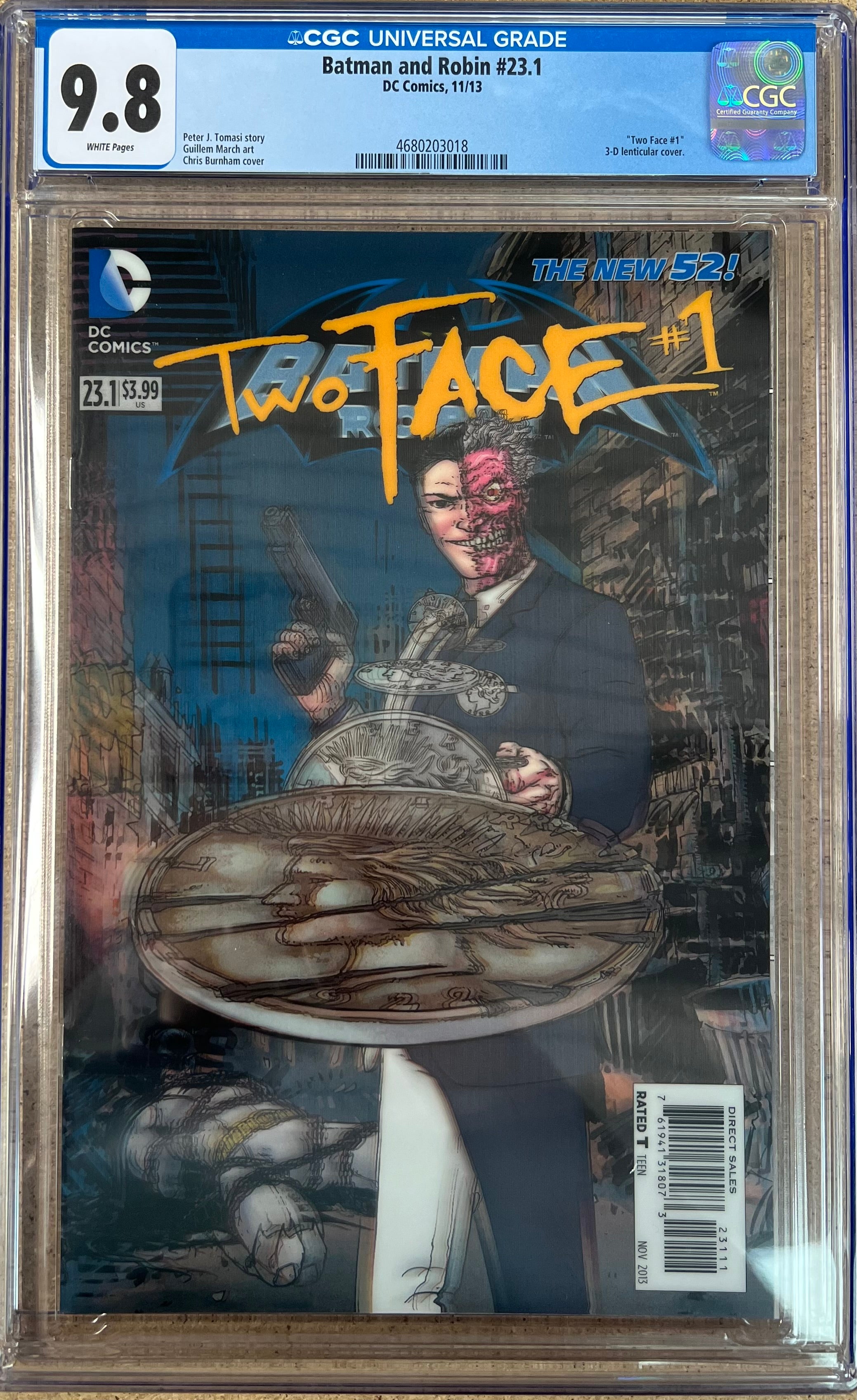 Batman and Robin #23.1 Lenticular Cover CGC 9.8