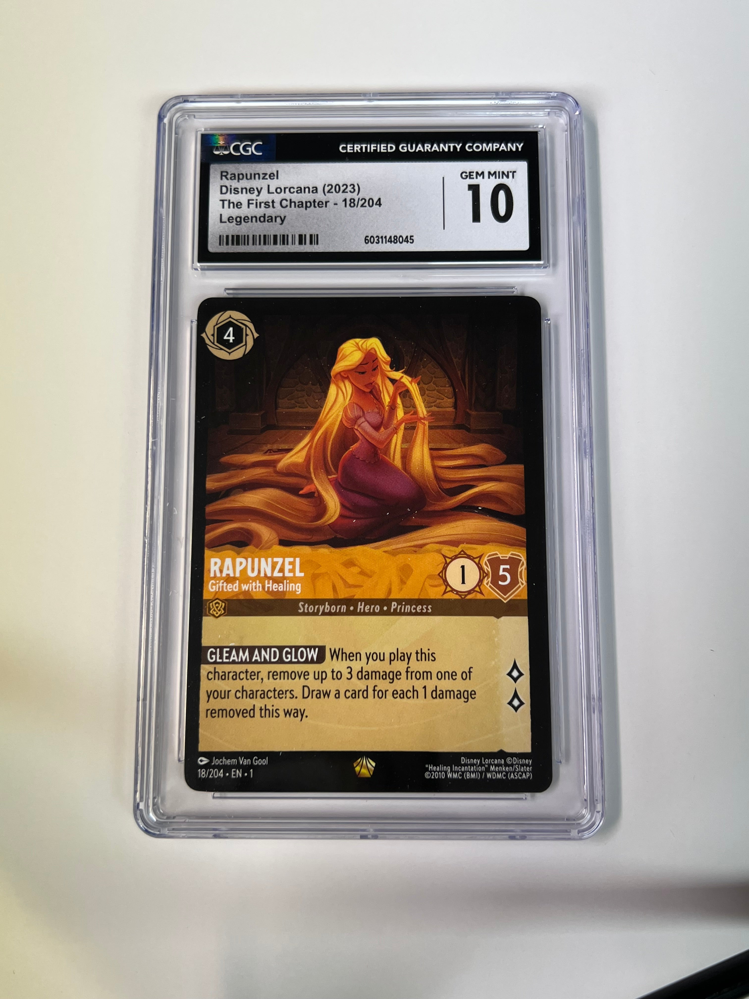 2023 Disney Lorcana Rapunzel 18/204 CGC 10 2023 Disney Lorcana Rapunzel 18/204 CGC 10