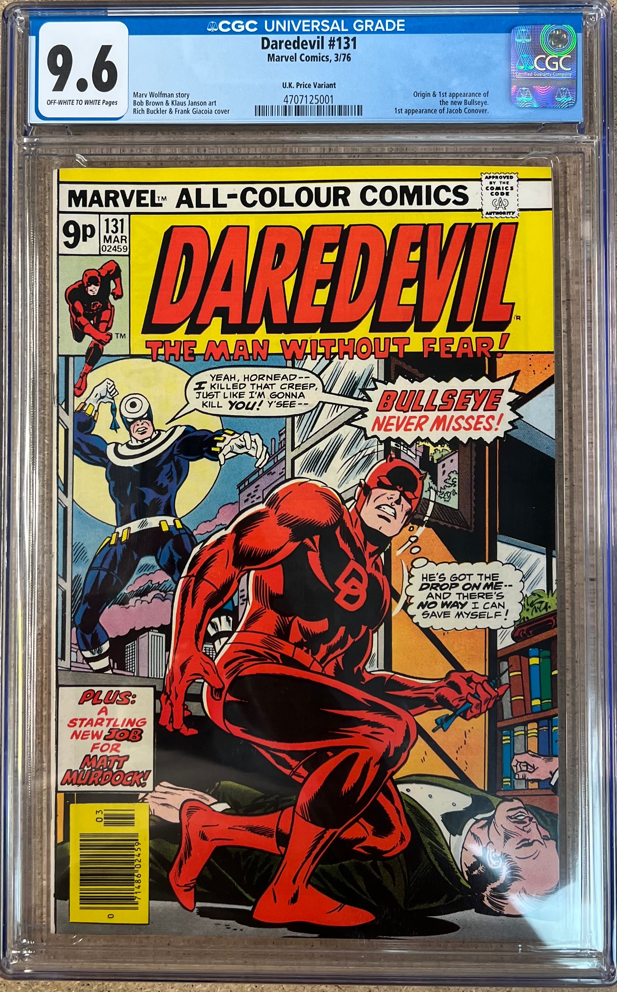 Daredevil #131 CGC 9.6 U.K Price Variant