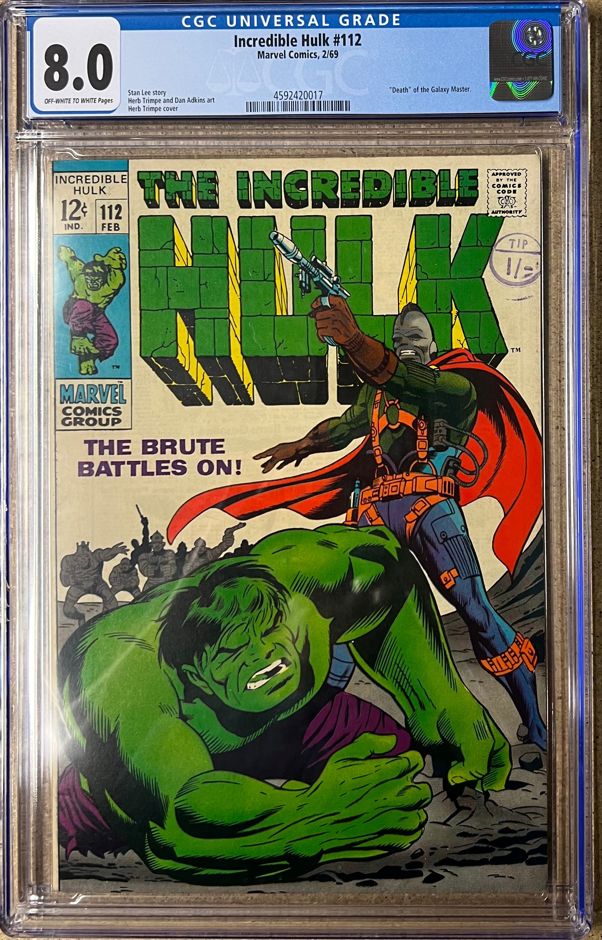 Incredible Hulk #112 CGC 8.0