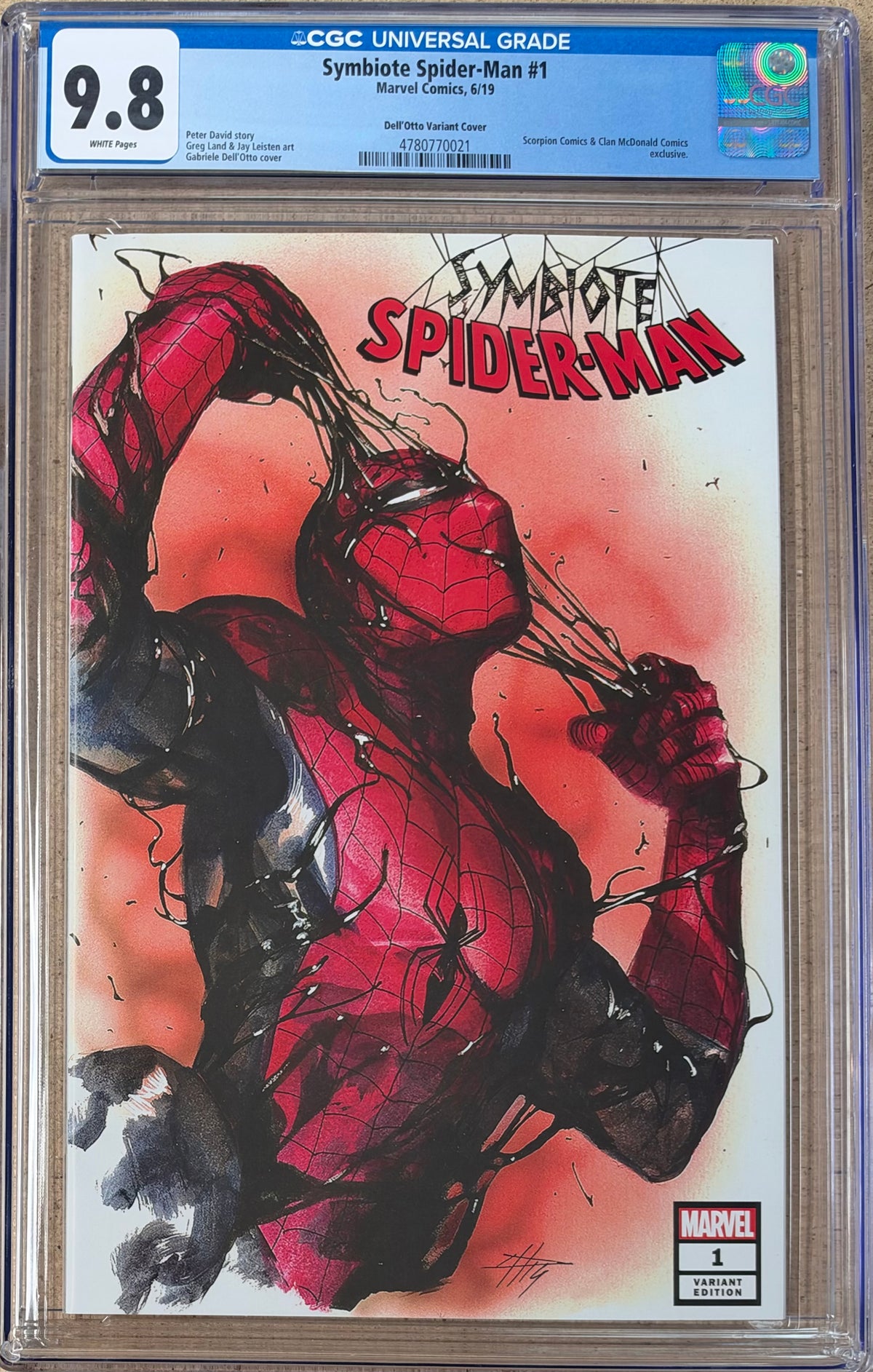 Symbiote Spider-Man #1 Dell Otto Variant CGC 9.8