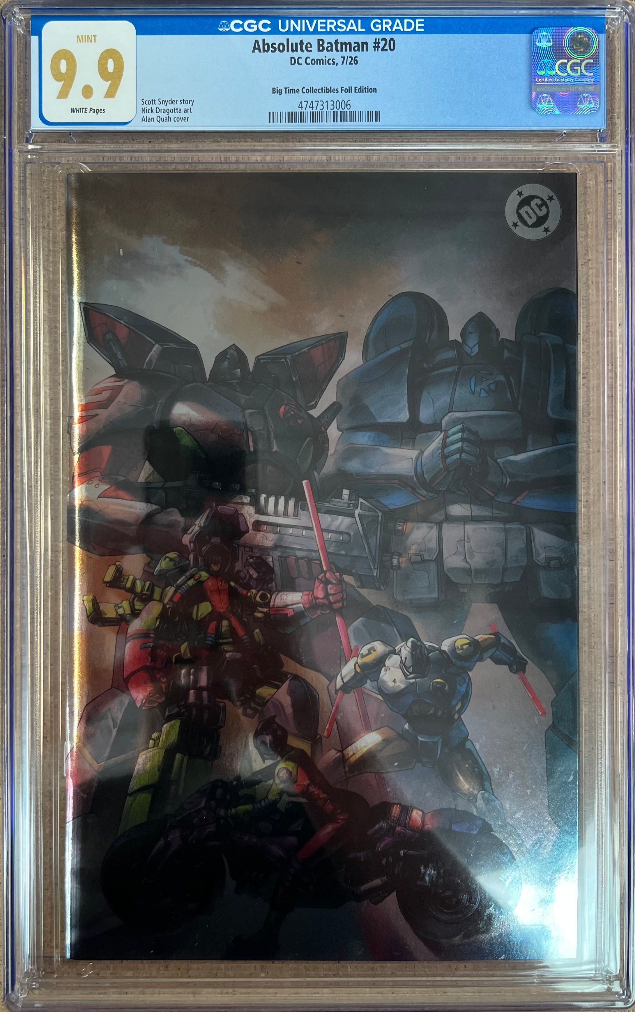Absolute Batman #20 Quah Virgin Foil Variant CGC 9.9
