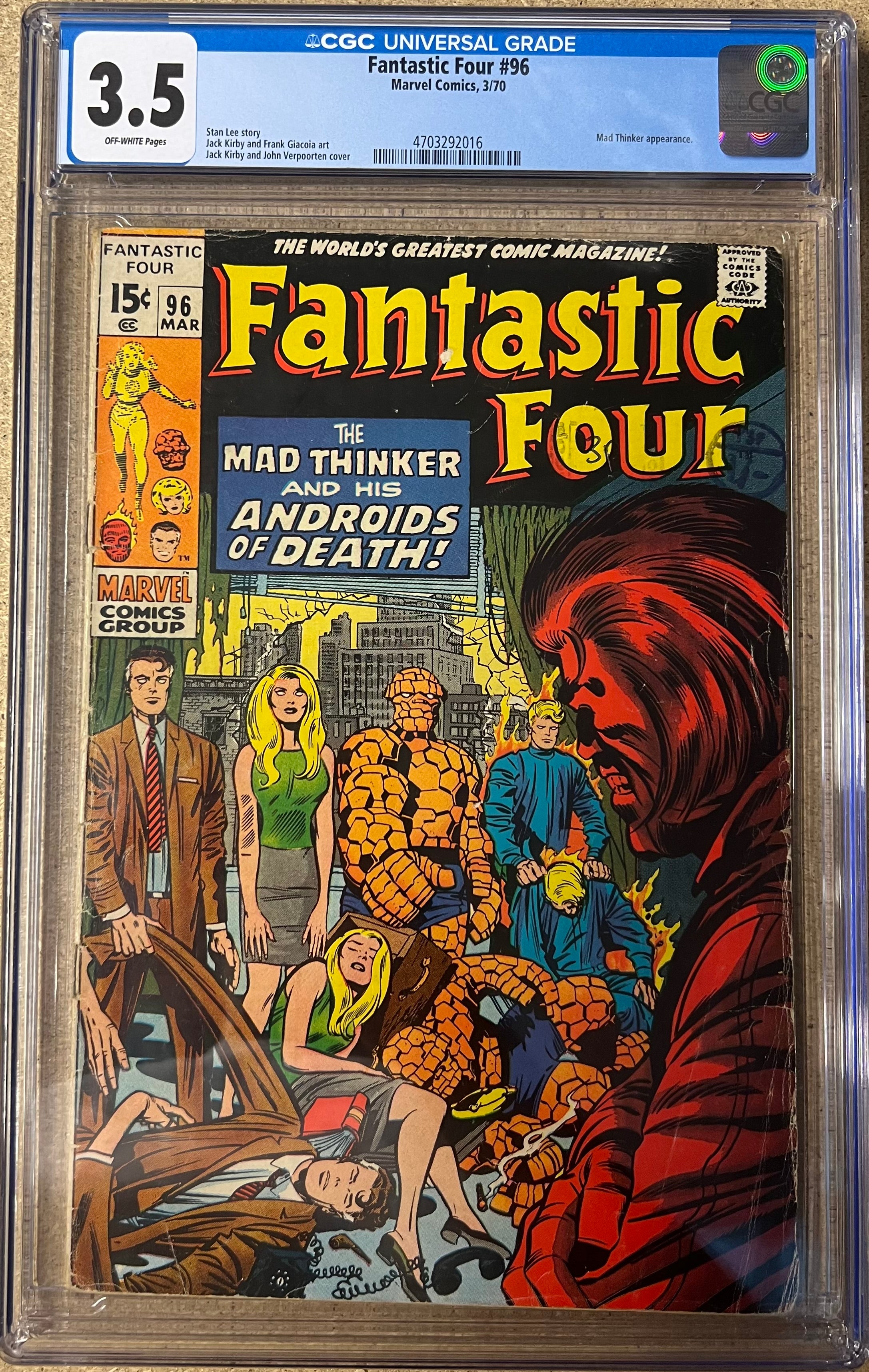 Fantastic Four #96 CGC 3.5