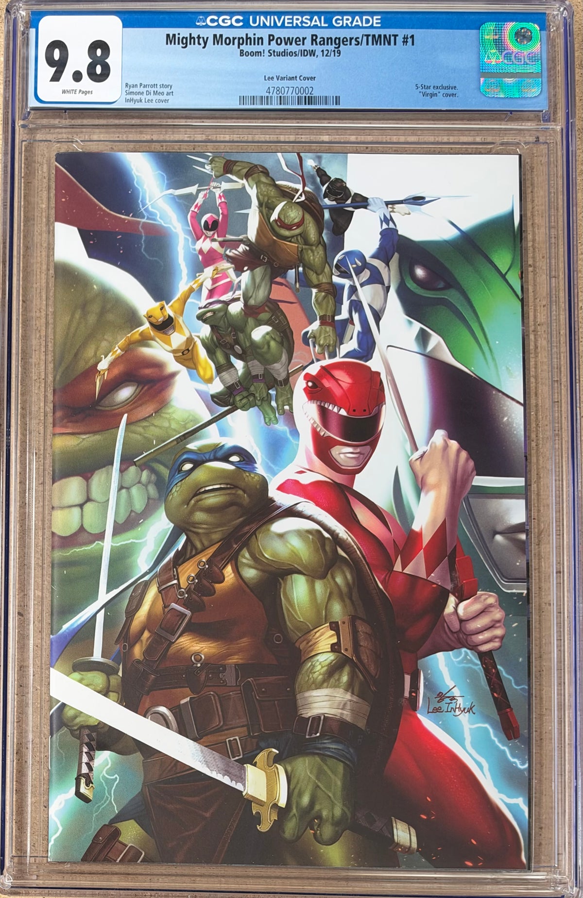 Mighty Morphin Power Rangers/ TMNT #1 Inhyuk Virgin Variant CGC 9.8