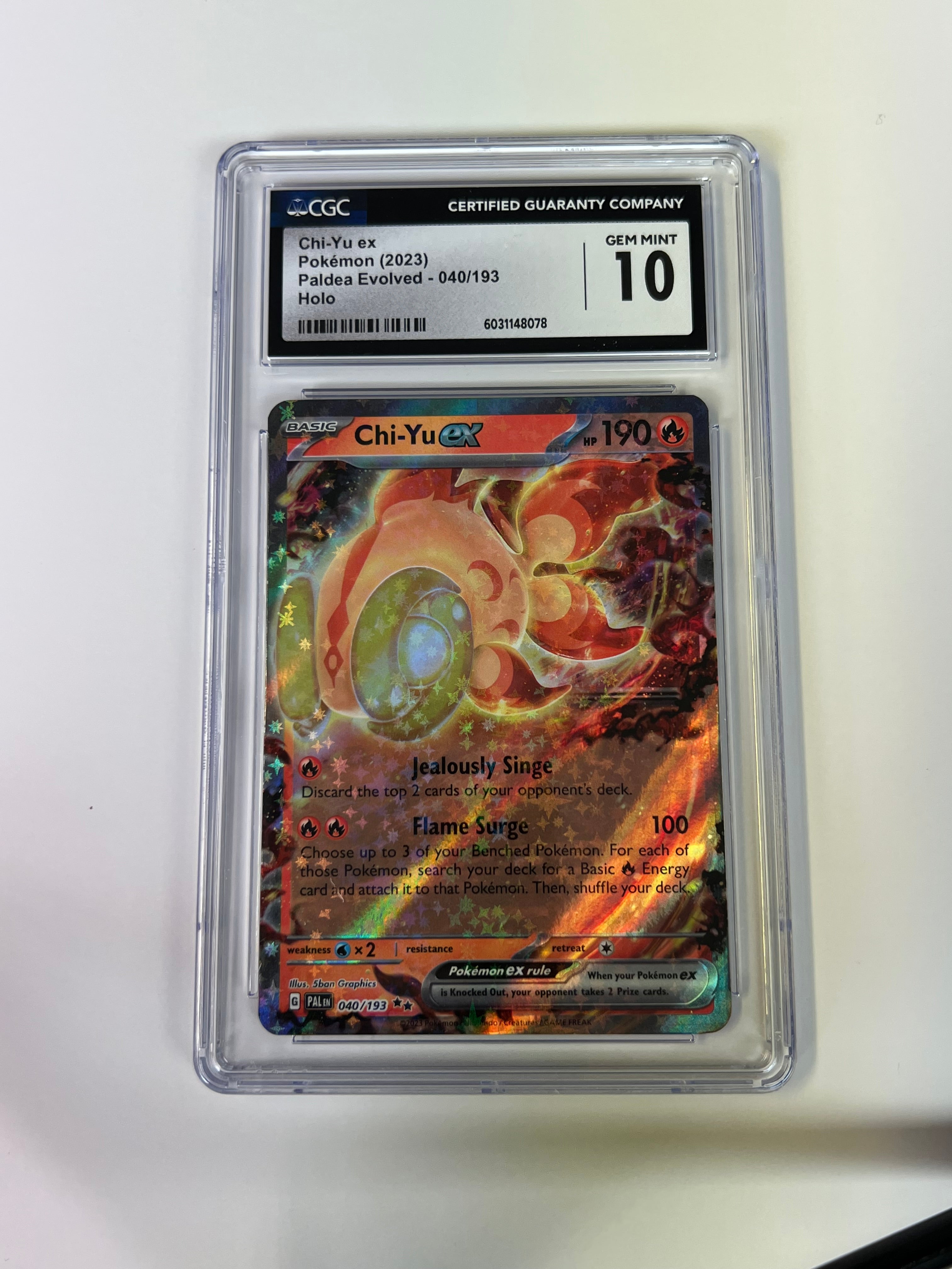 Chi-Yu EX Paldea Evolved CGC 10 Chi-Yu EX Paldea Evolved CGC 10