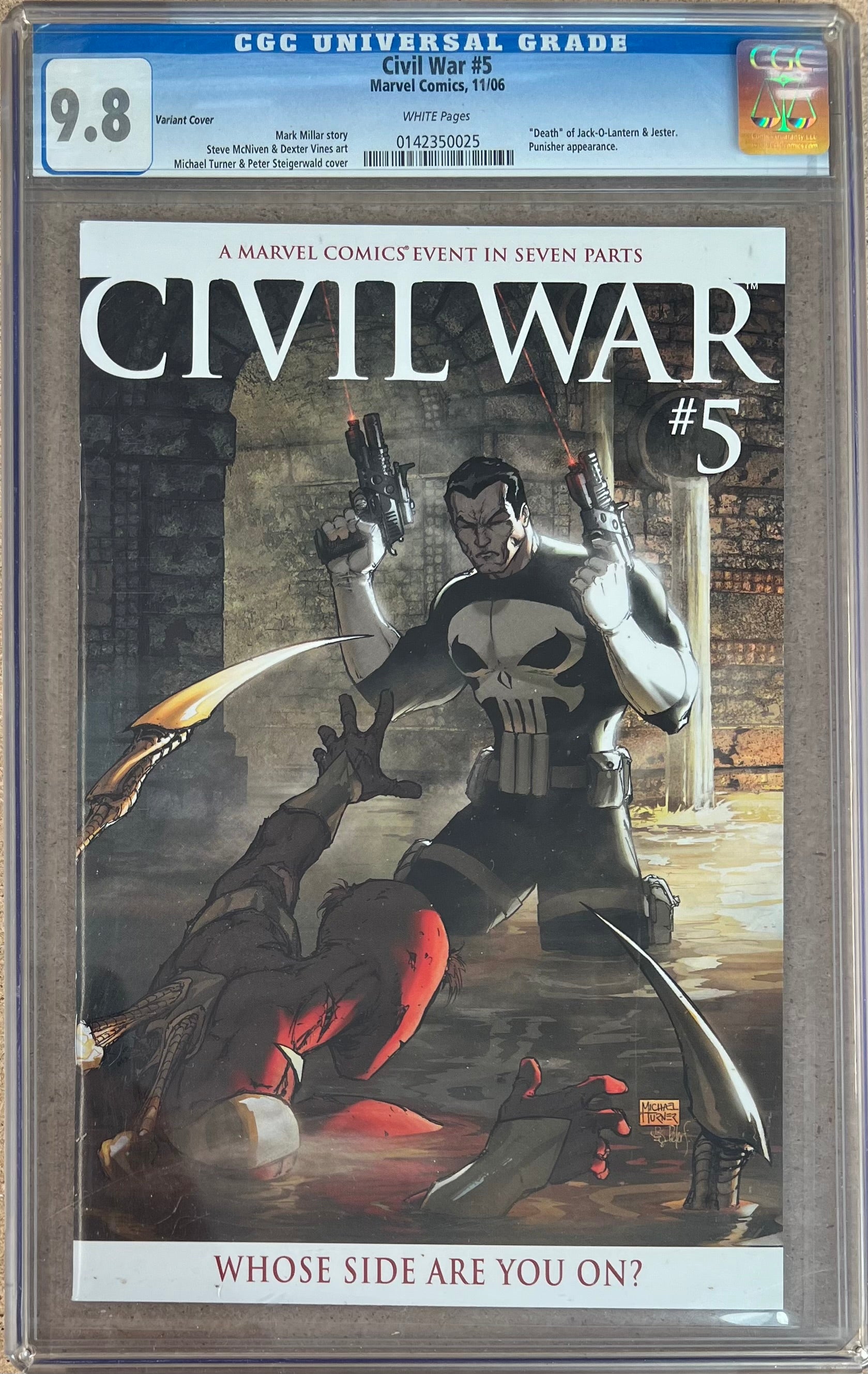 Civil War #5 Variant CGC 9.8