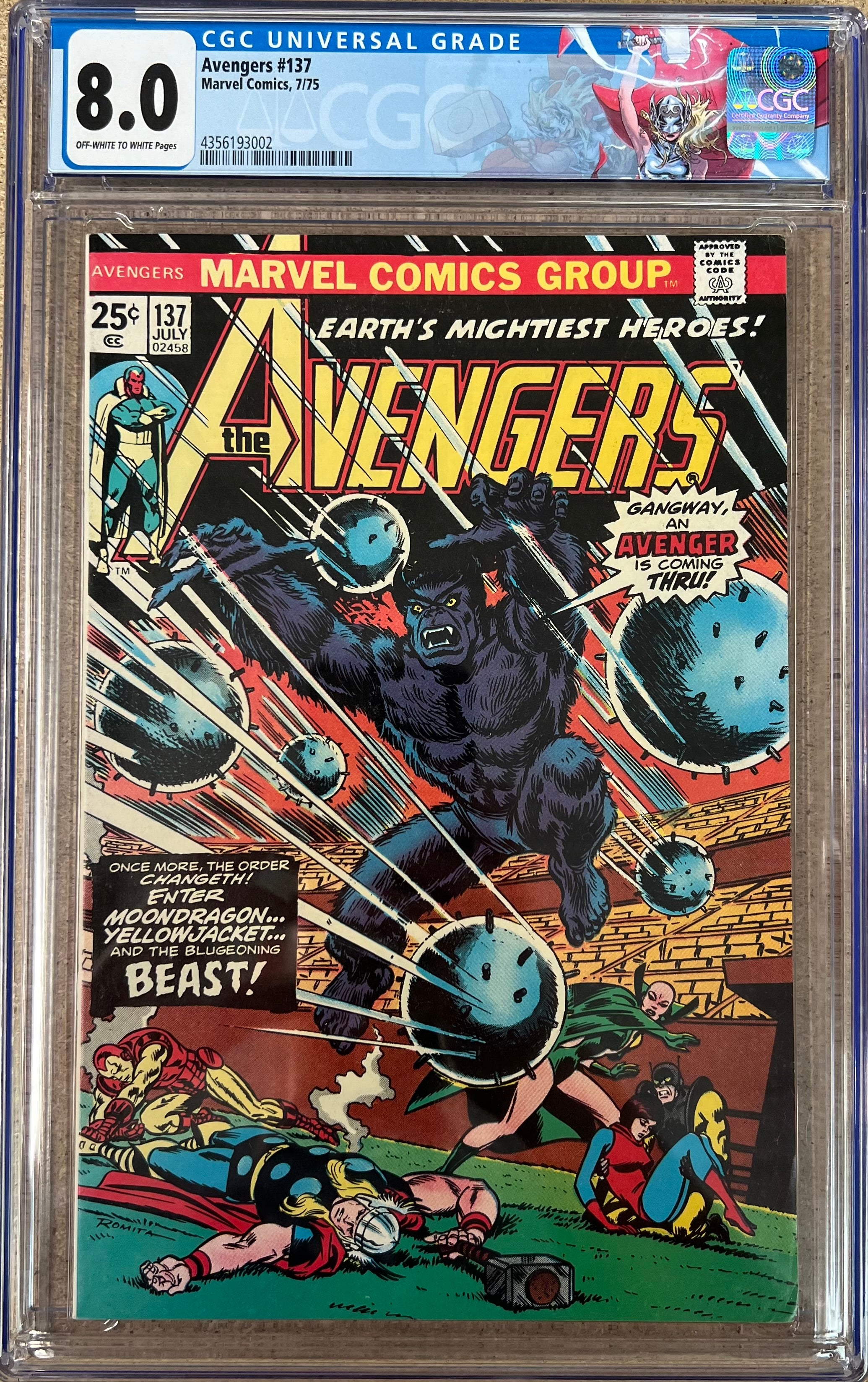 Avengers #137 CGC 8.0