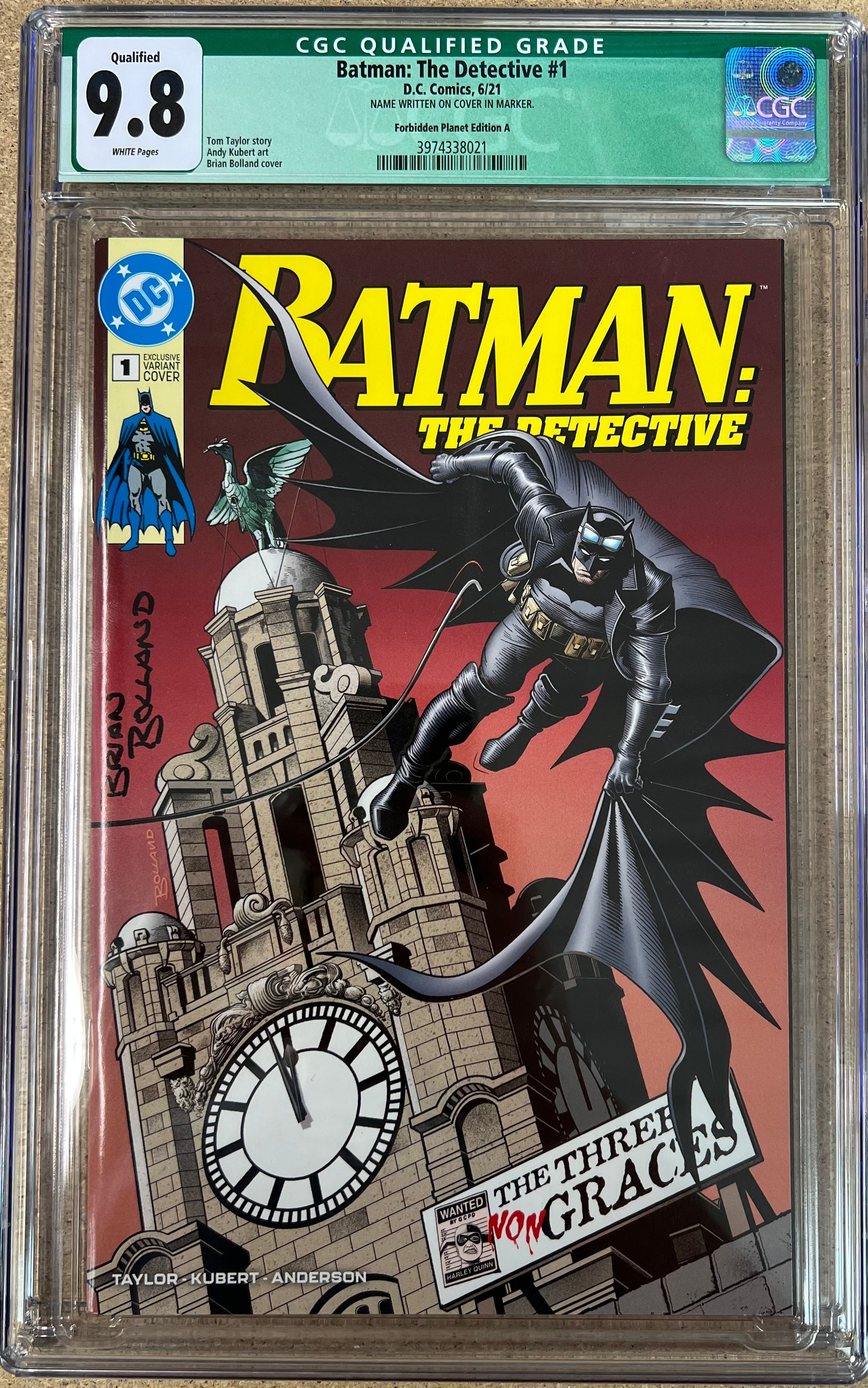 Batman: The Detective #1 Forbidden Planet Cover A Qualified CGC 9.8