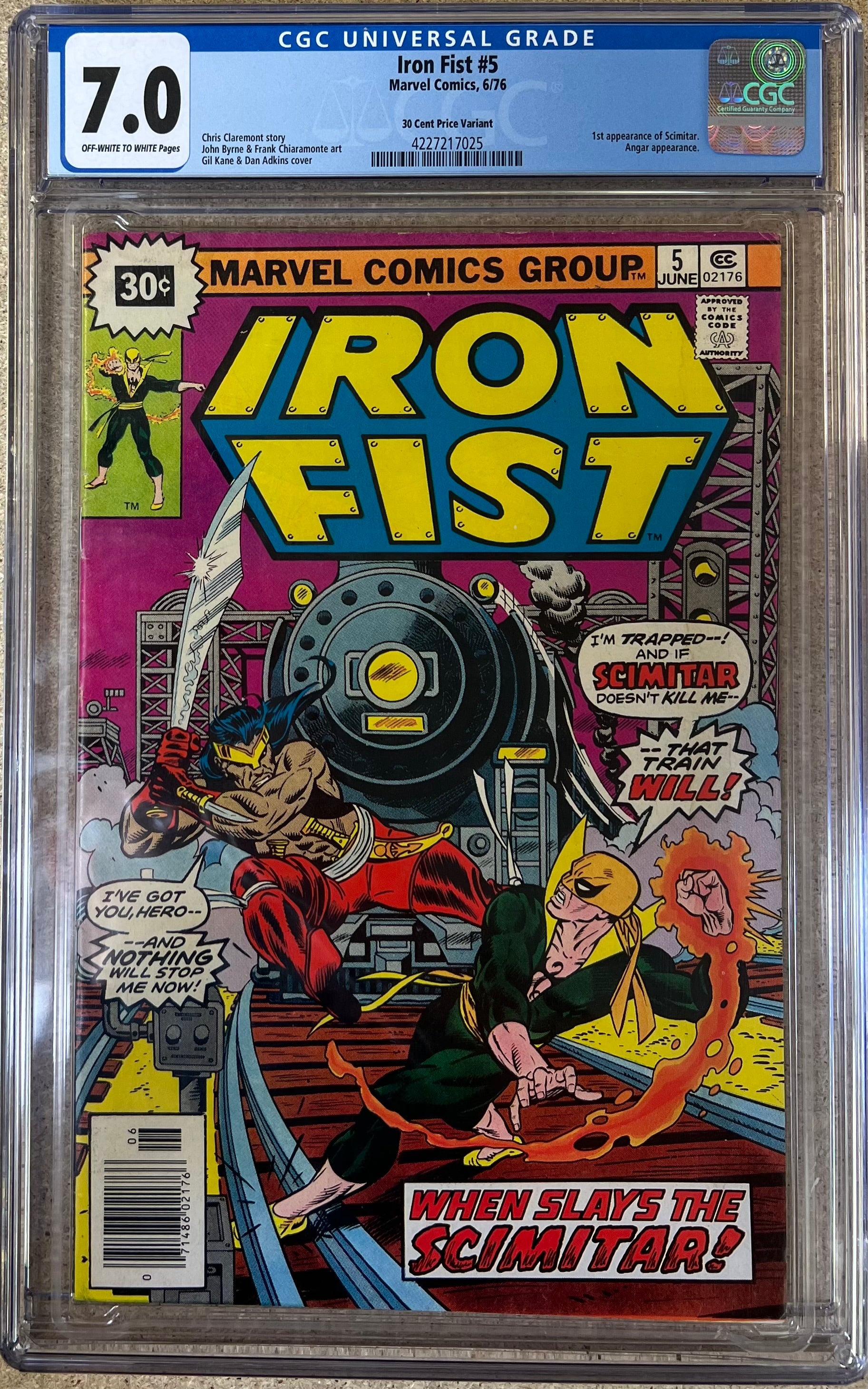 Iron Fist #5 CGC 7.0 30 Cent Price Variant