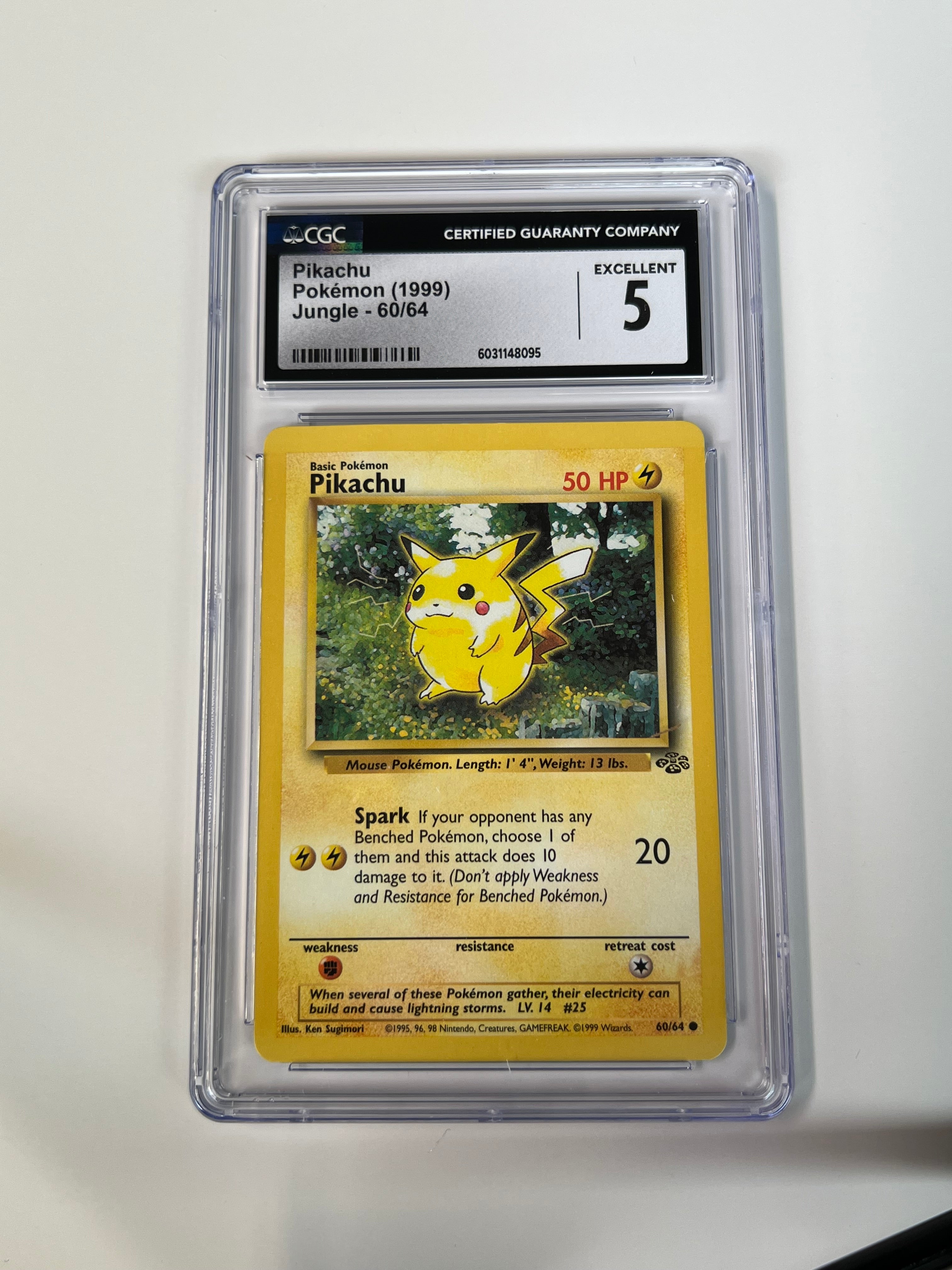 pokemon card 60 64 Pikachu Jungle 60/64 CGC 5