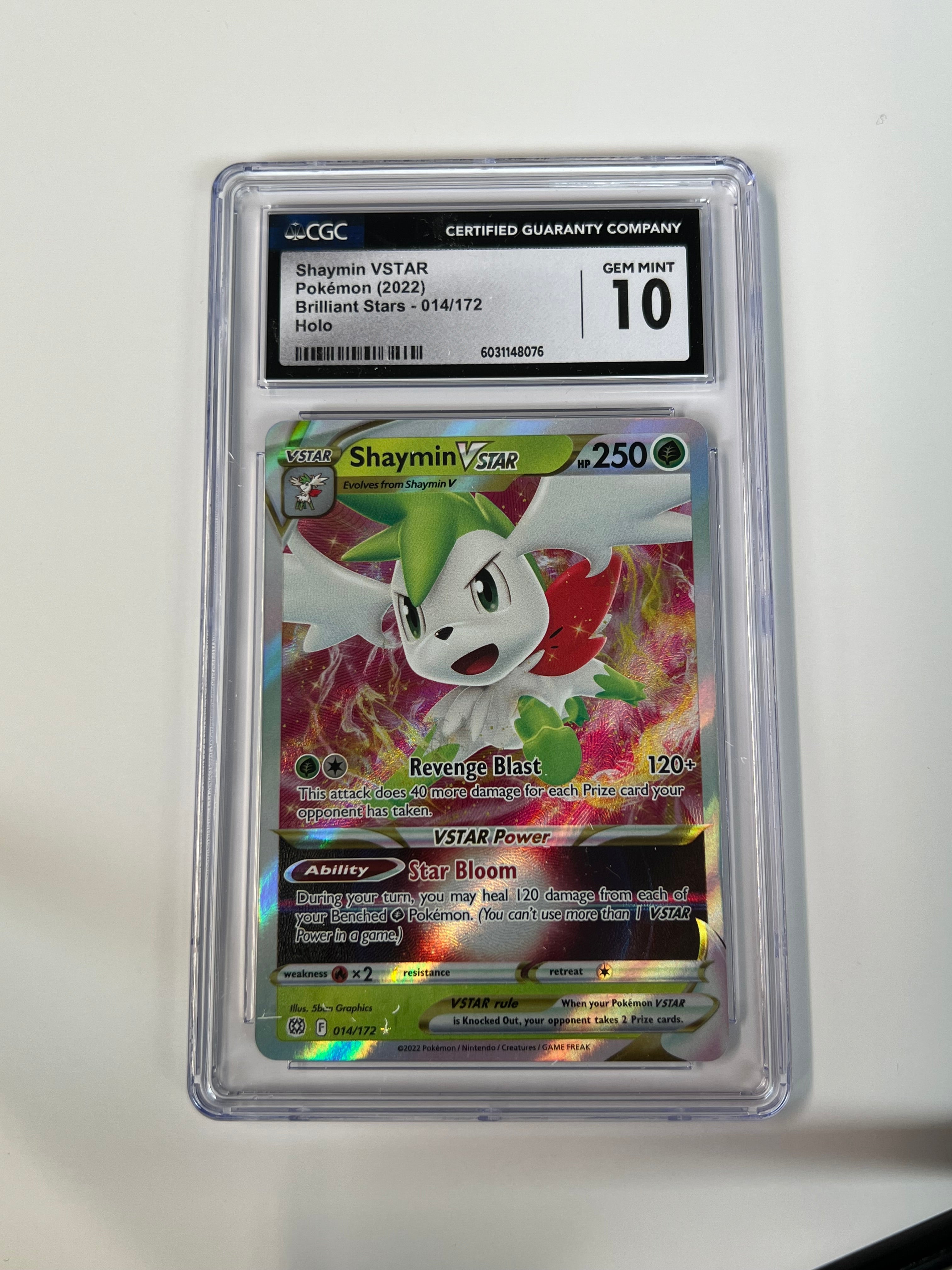 Shaymin VSTAR Brilliant Stars CGC 10