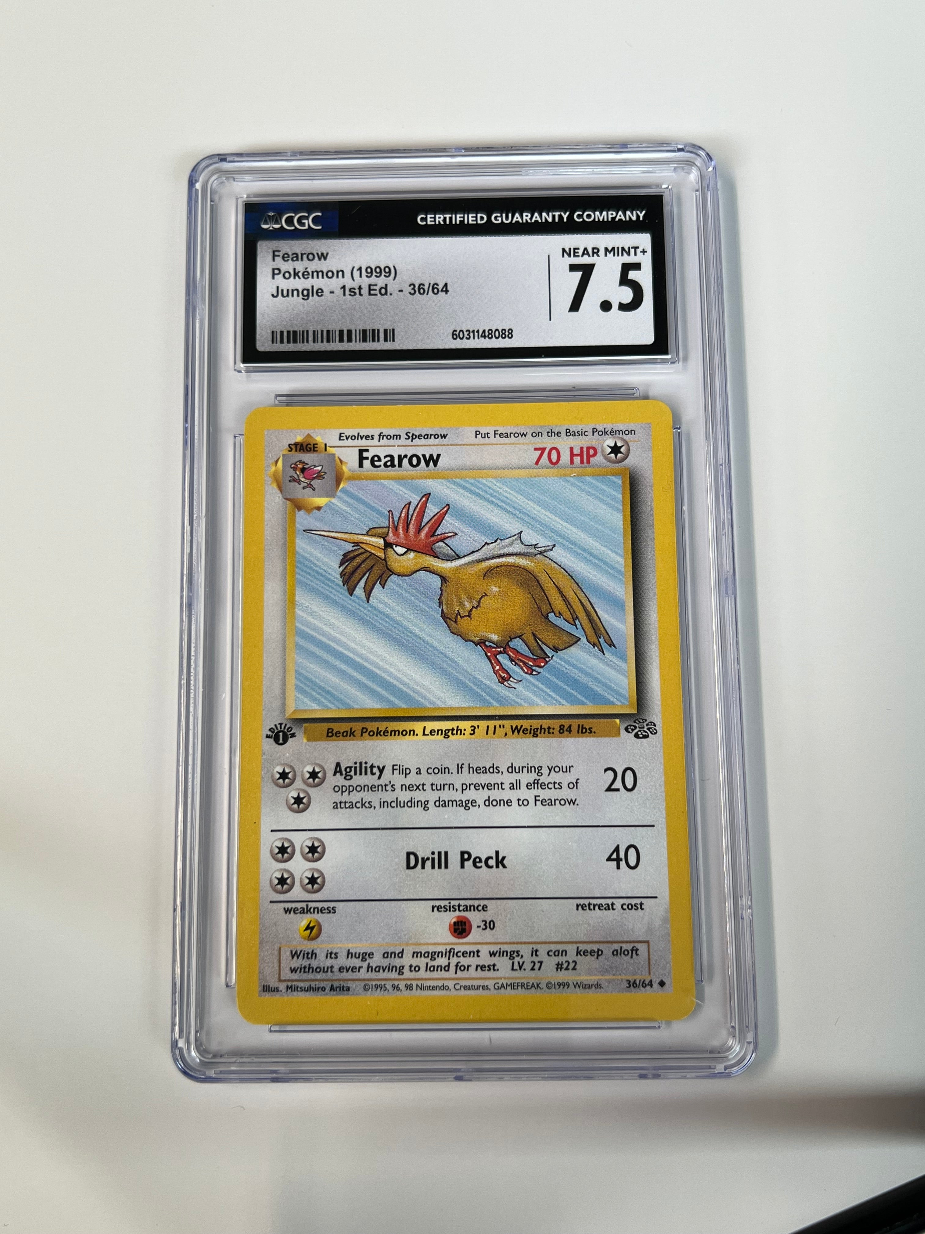 1995 fearow pokemon card value Fearow Jungle 1st Edition CGC 7.5