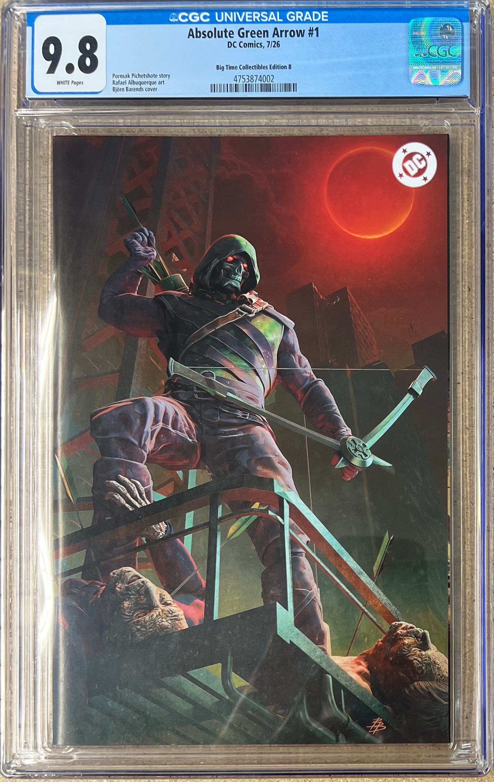 Absolute Green Arrow #1 Barends Virgin CGC 9.8