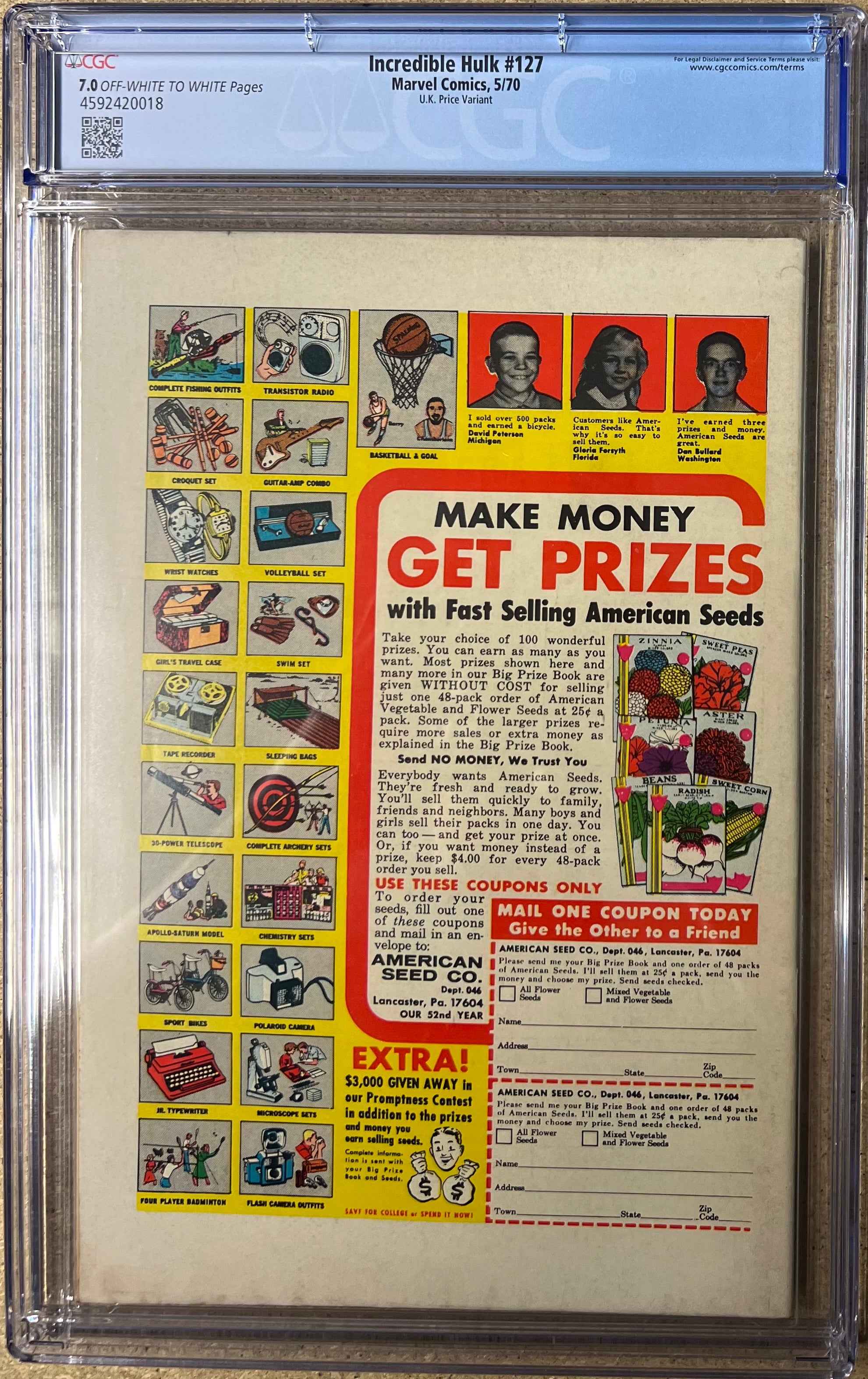 Incredible Hulk #127 CGC 7.0