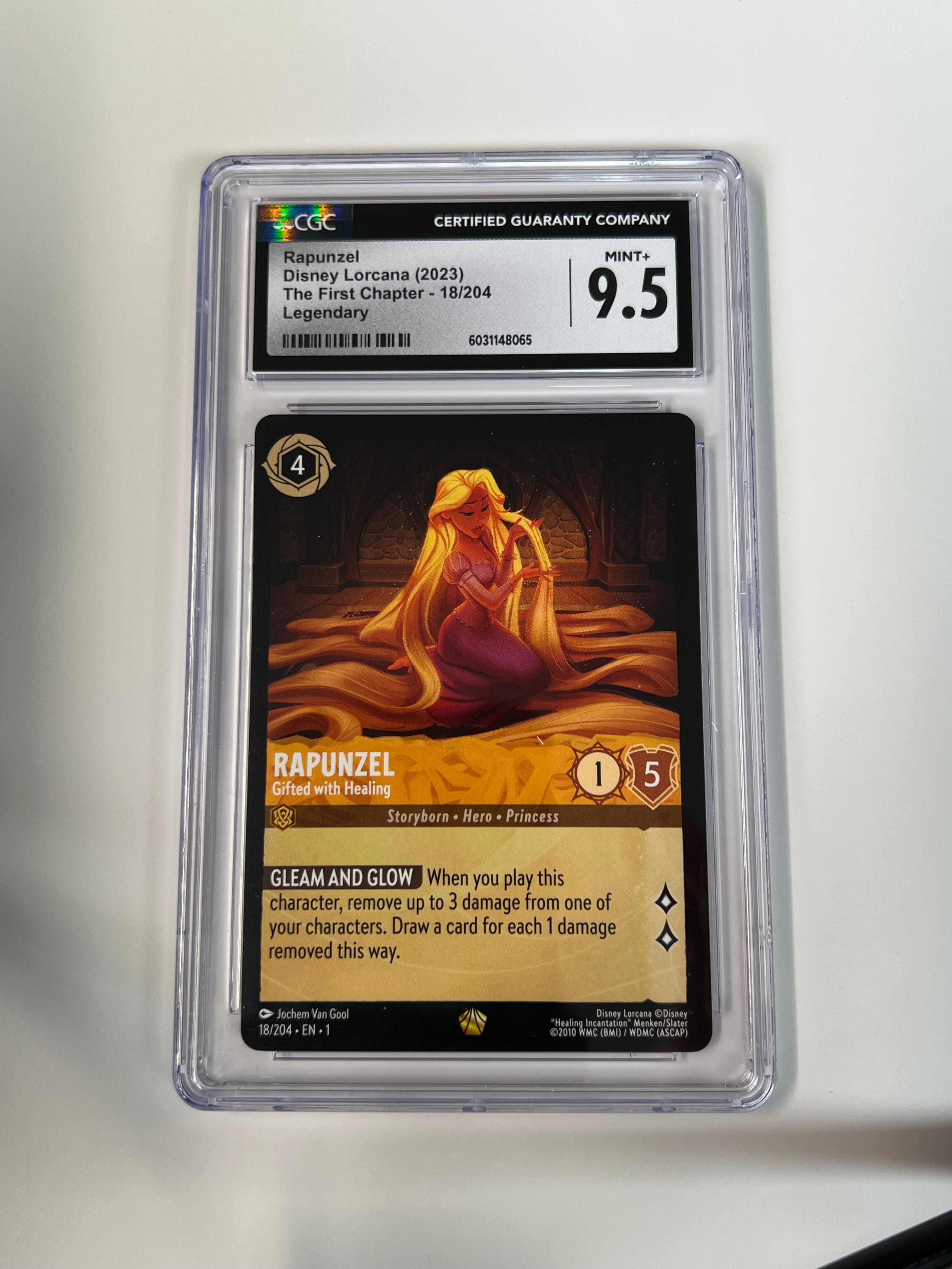 2023 Disney Lorcana Rapunzel 18/204 CGC 9.5