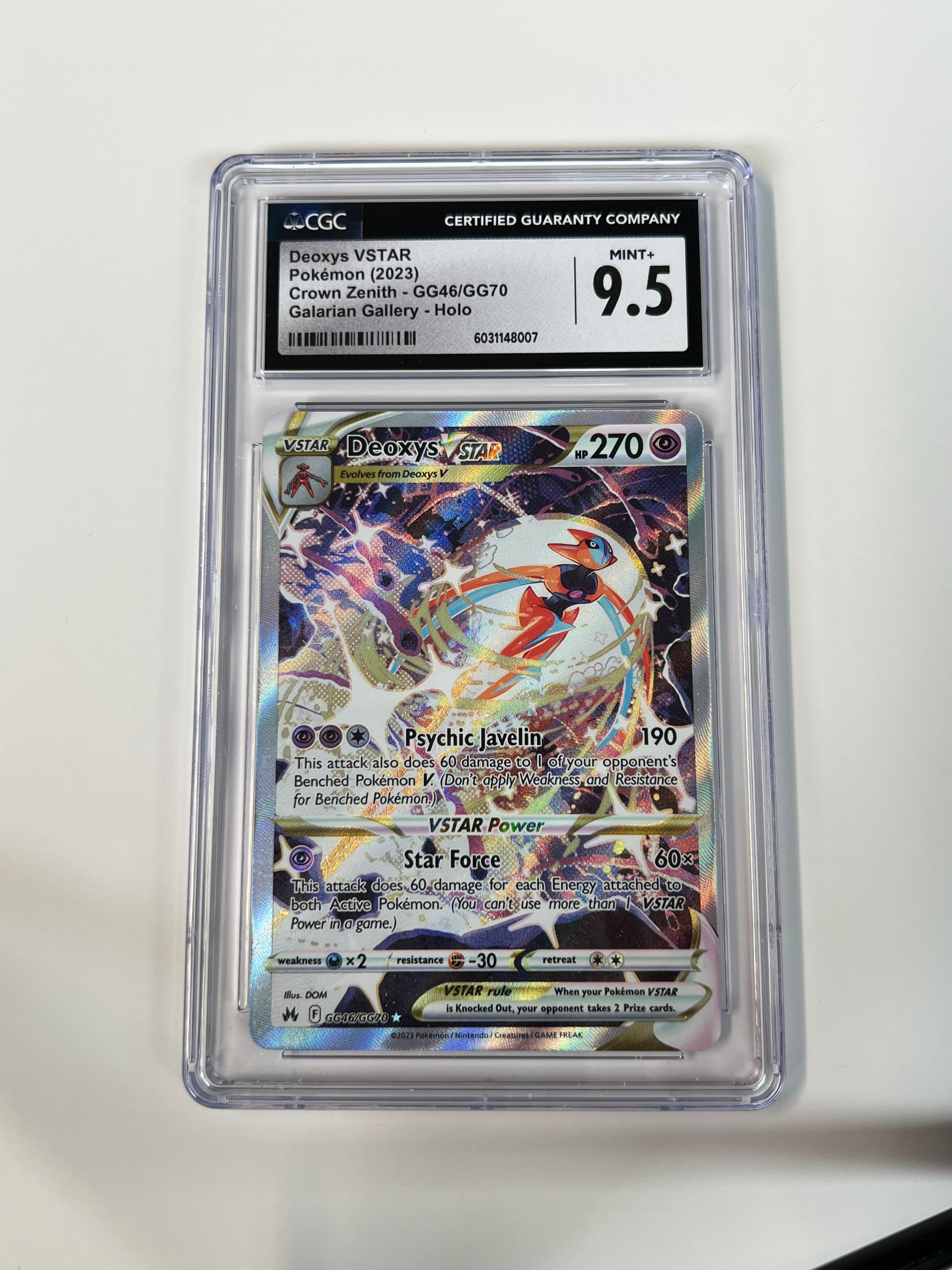 Deoxys VSTAR Crown Zenith CGC 9.5