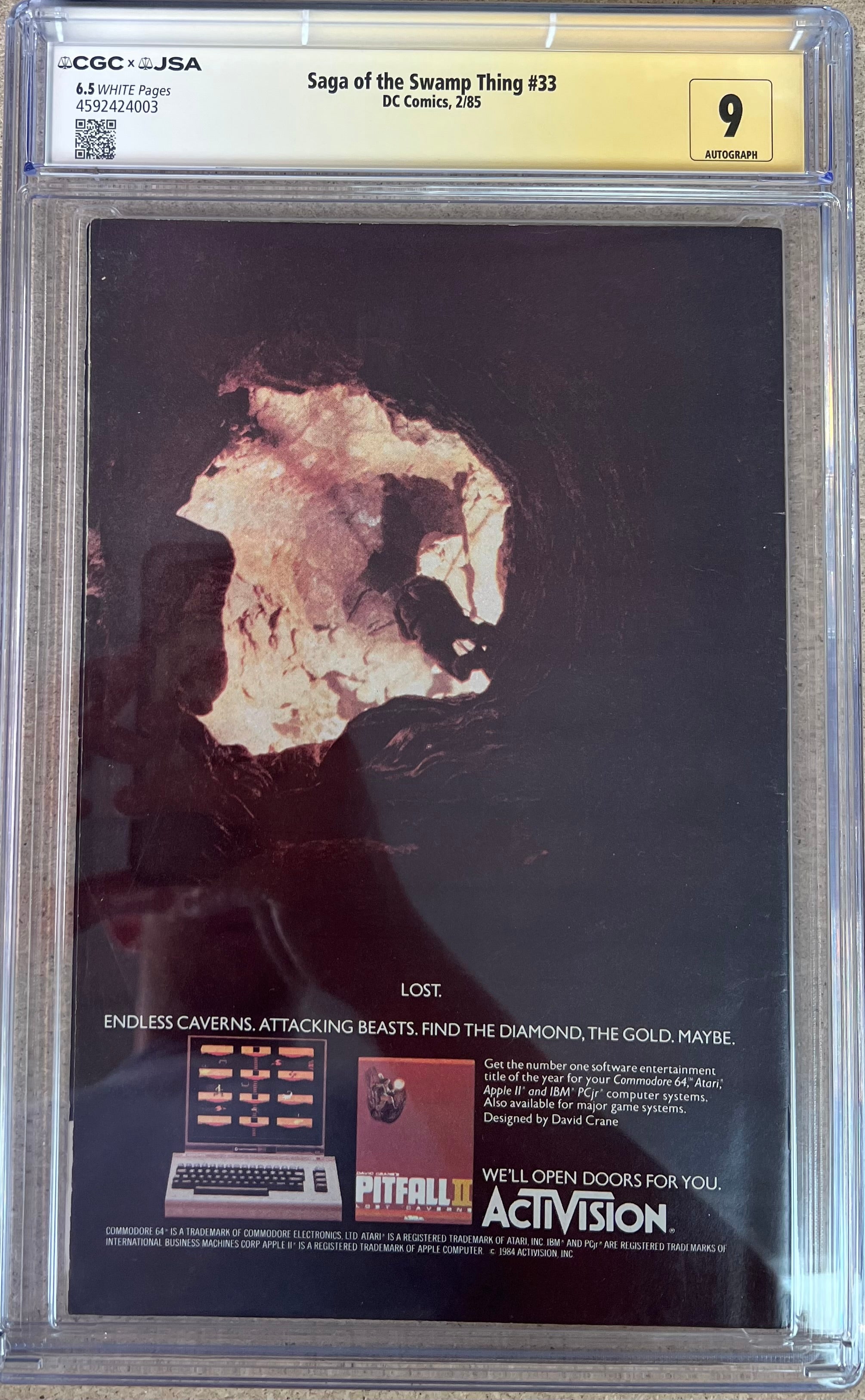 Saga Of The Swamp Thing #33 JSA X CGC 6.5