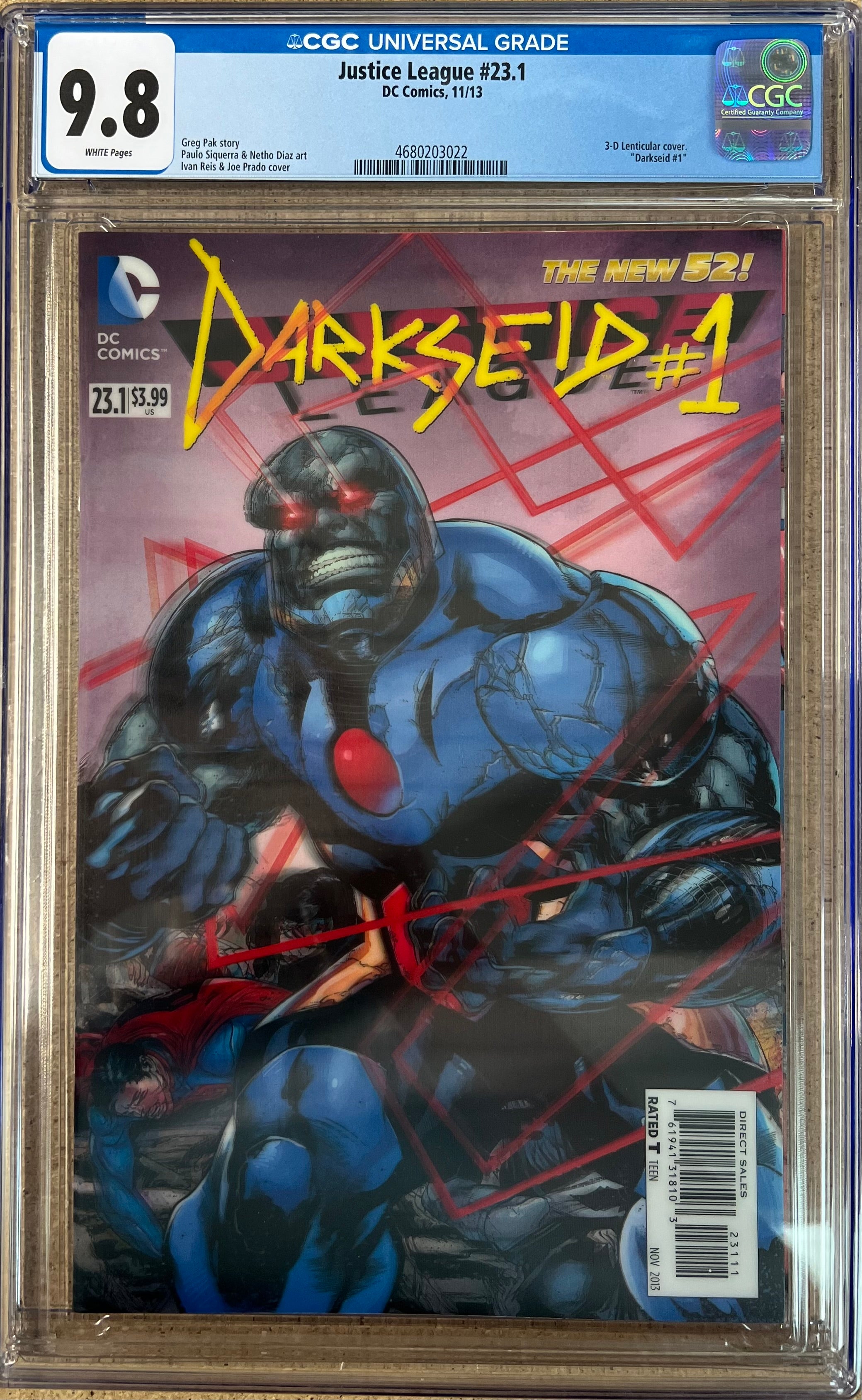 Justice League #23.1 Lenticular Cover CGC 9.8