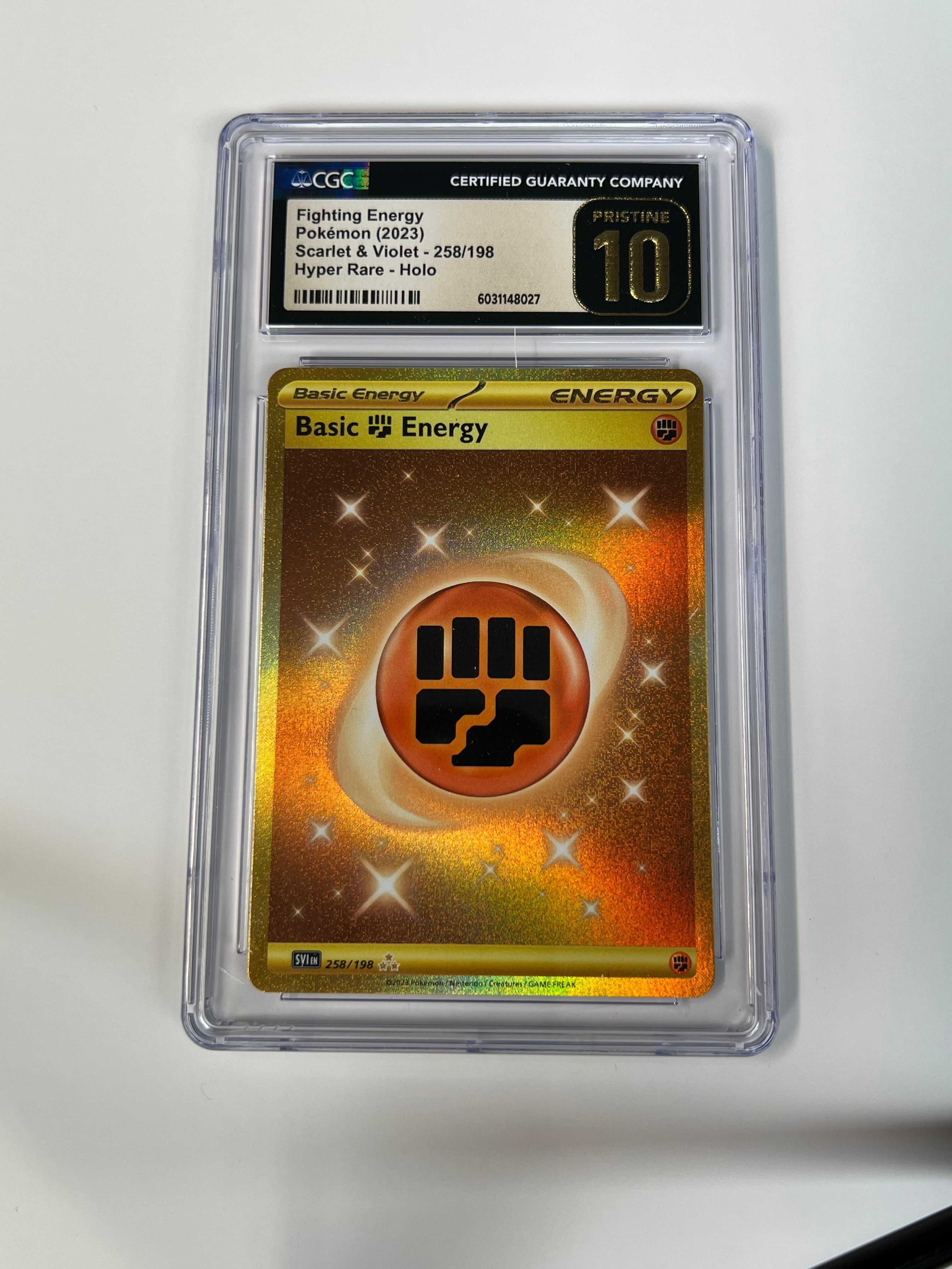 Fighting Energy Scarlet & Violet 258/198 CGC PRISTINE 10 Fighting Energy Scarlet & Violet 258/198 CGC PRISTINE 10