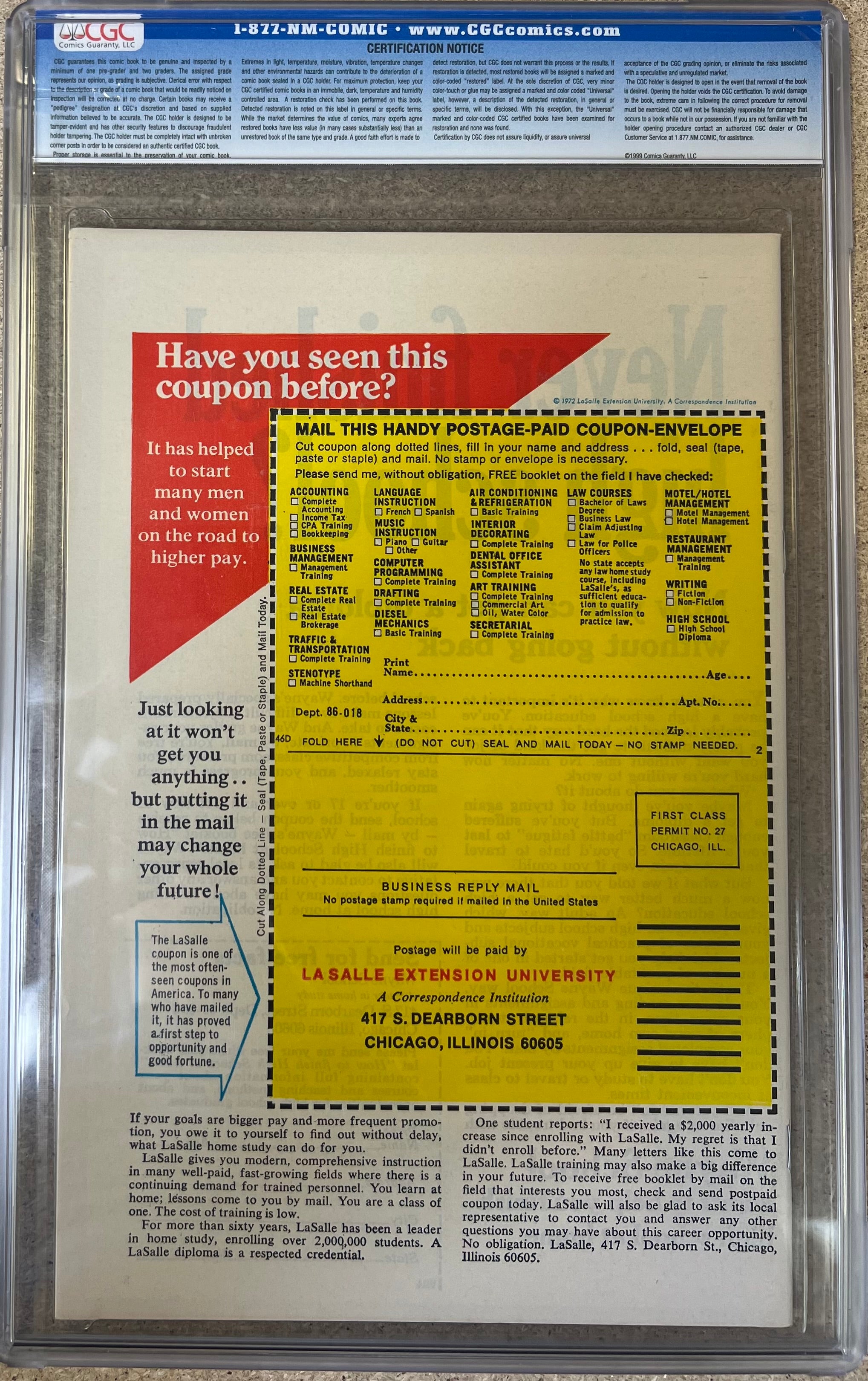 Captain Marvel #25 CGC 9.6 Don Rosa Collection