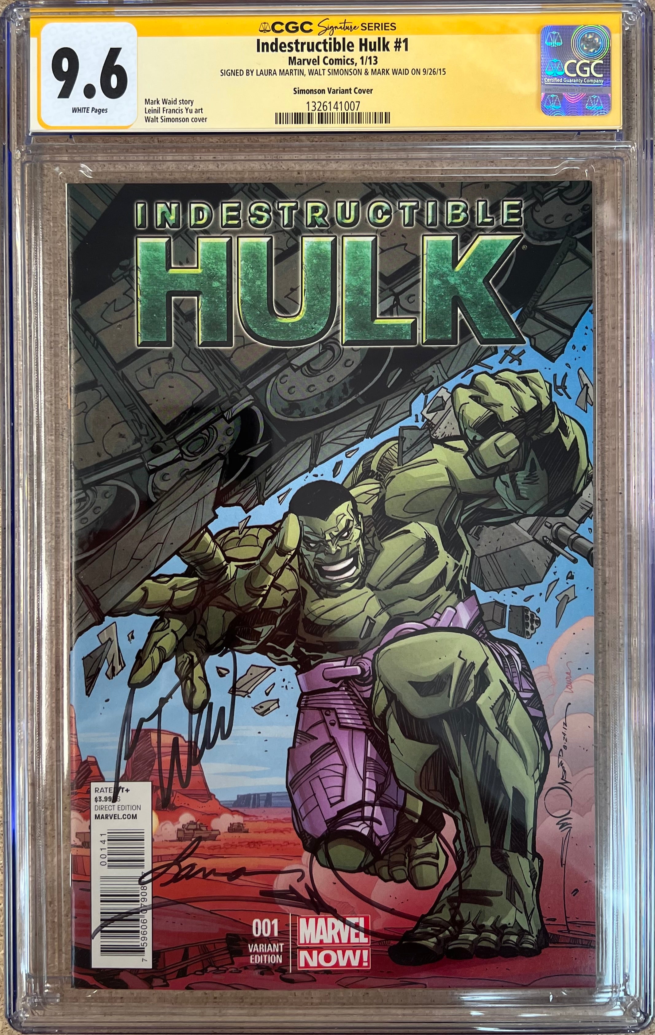 Indestructible Hulk #1 SS CGC 9.6