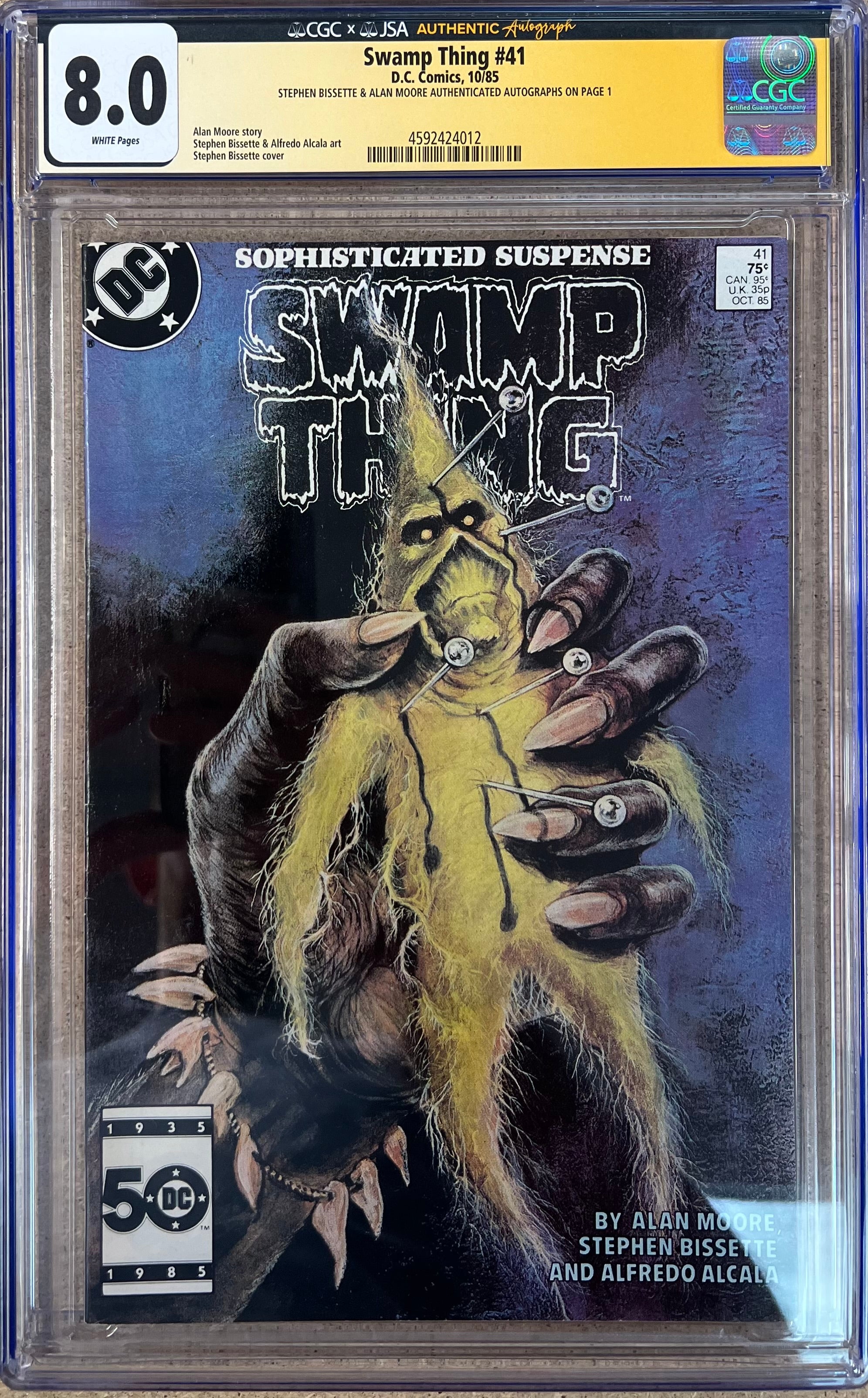 Swamp Thing #41 JSA X CGC 8.0