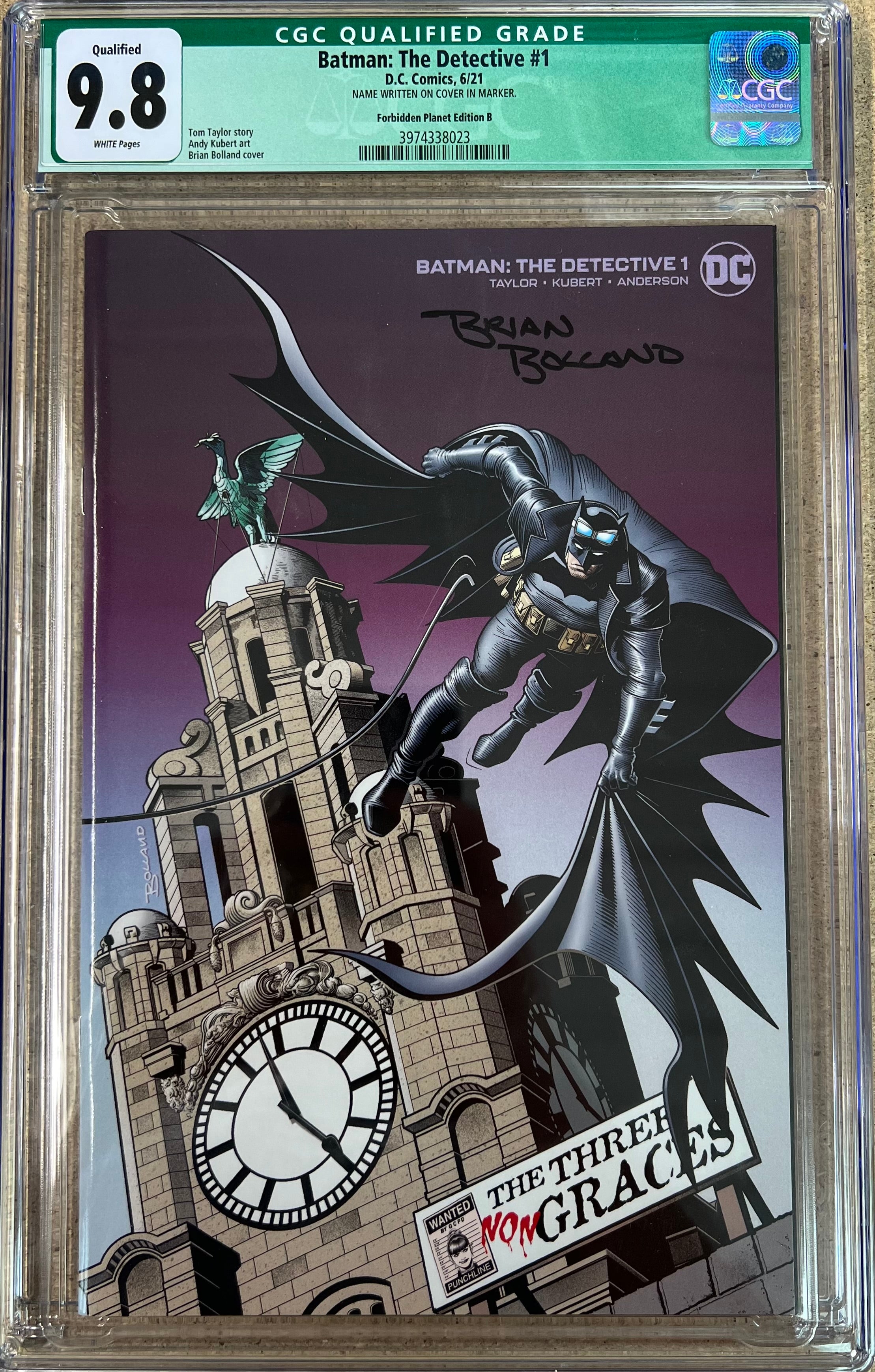 Batman: The Detective #1 Forbidden Planet Cover B Qualified CGC 9.8