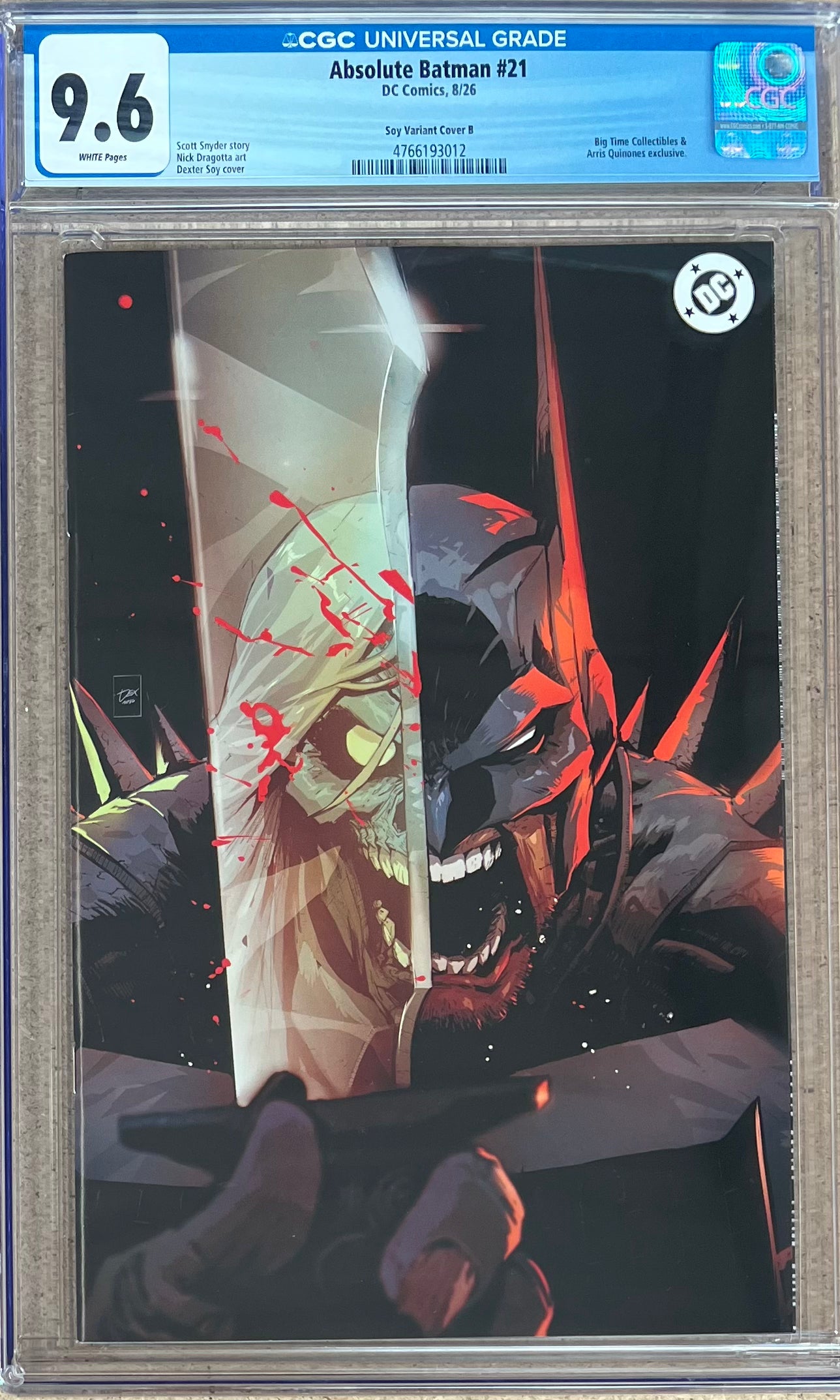 Absolute Batman #21 Dexter Soy Virgin Variant CGC 9.6