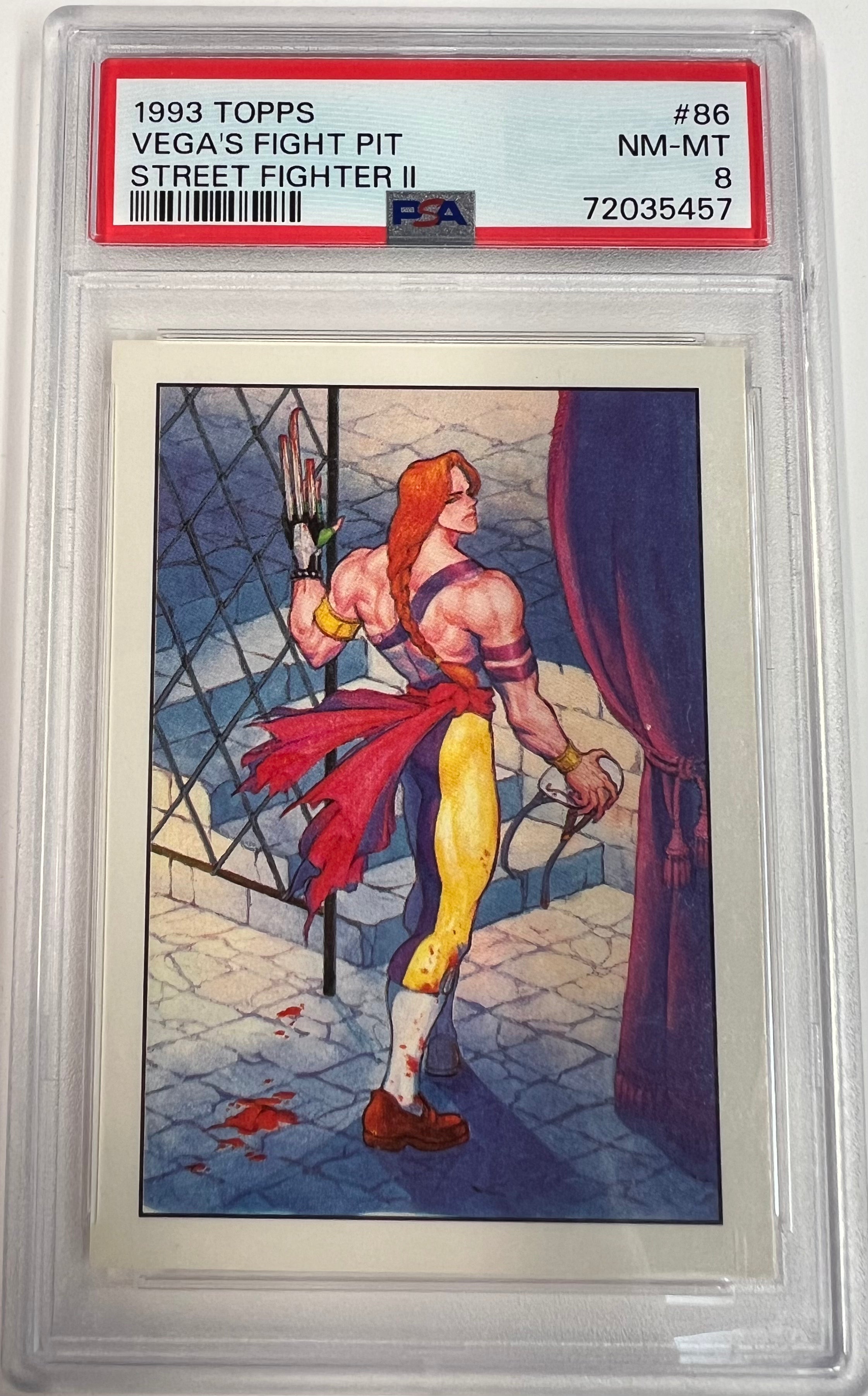 1993 Topps Vegas Fight Pit Street Fighter II PSA 8 - Slab City Comics