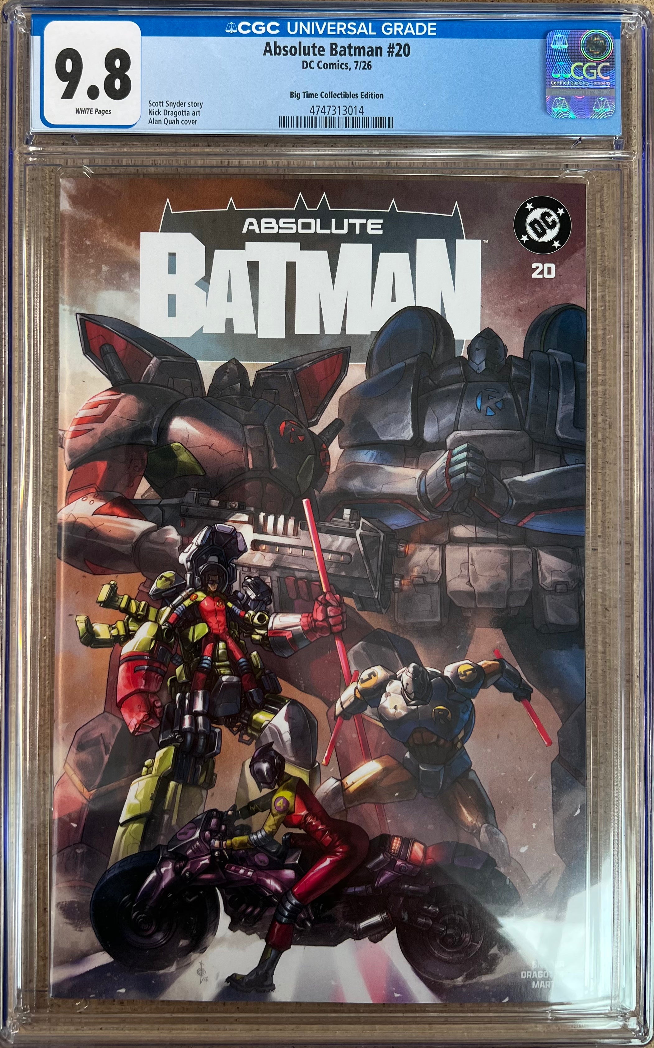 Absolute Batman #20 Quah Trade Variant CGC 9.8