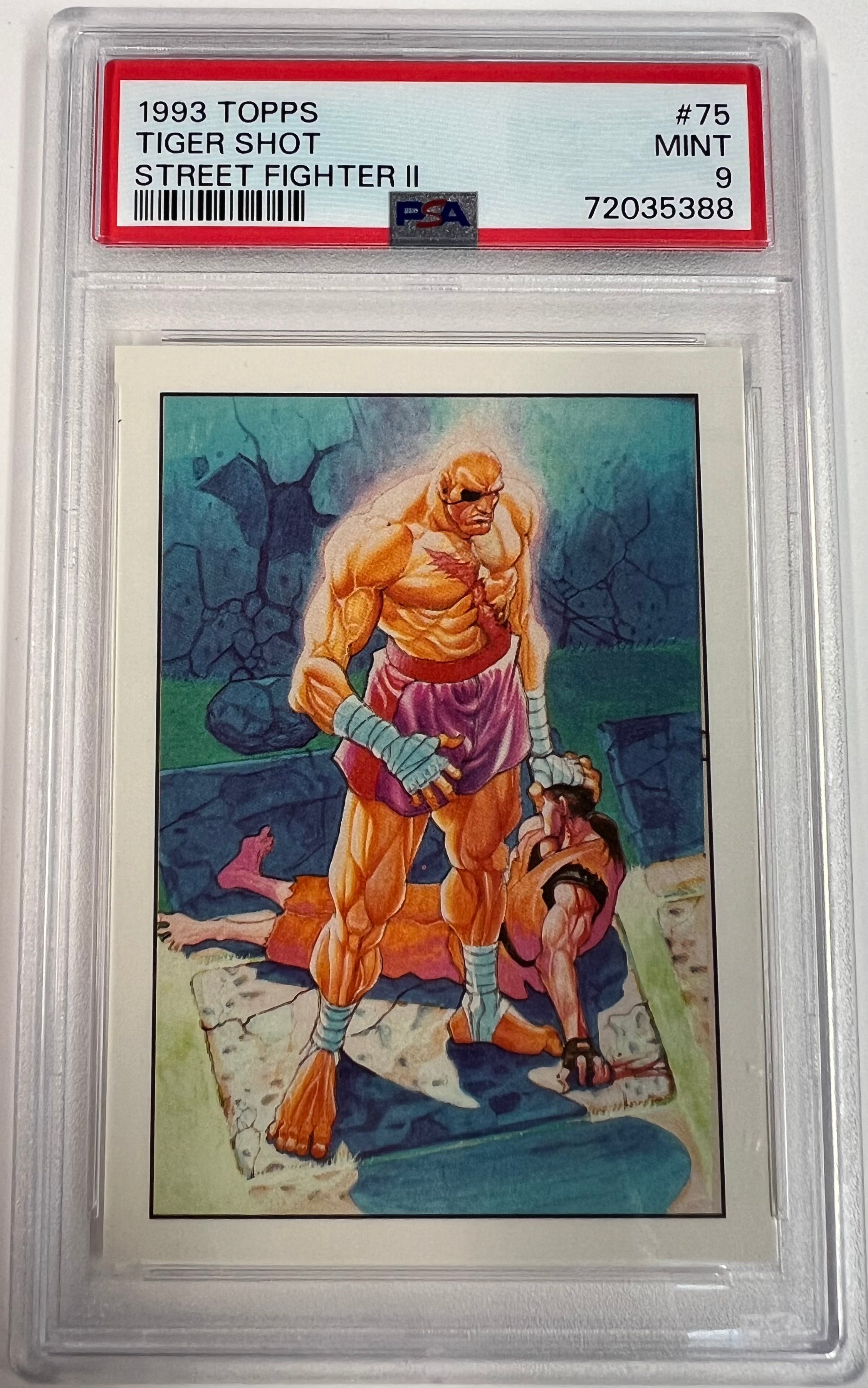 1993 Topps Tiger Shot Street Fighter II PSA 9 - Slab City Comics