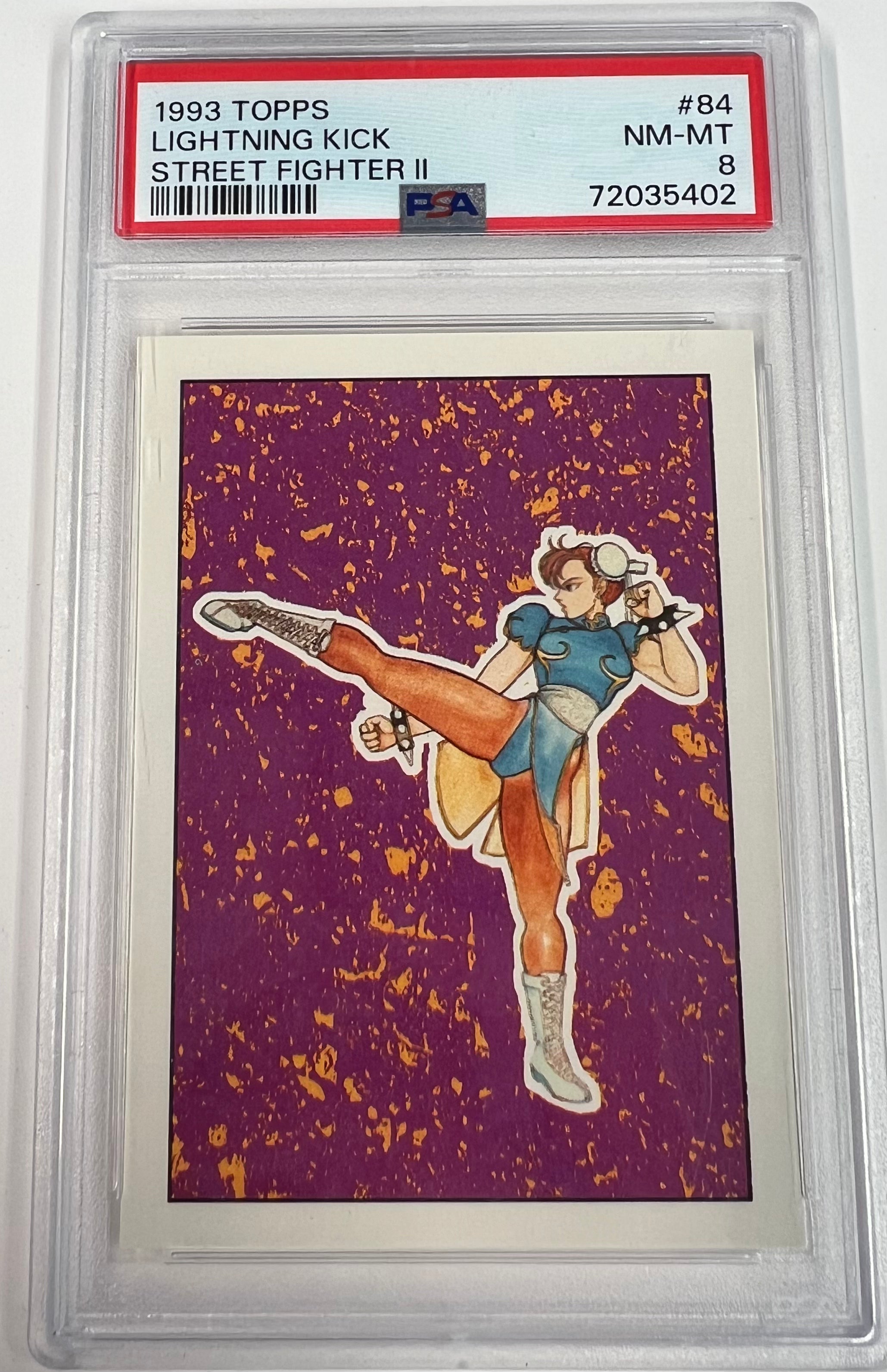 1993 Topps Lighting Kick Street Fighter II PSA 8 - Slab City Comics